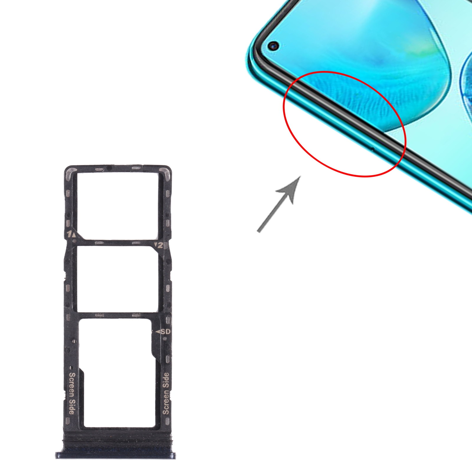 Infinix Note 8i X683 Blue SIM Card Tray Replacement - Image 3
