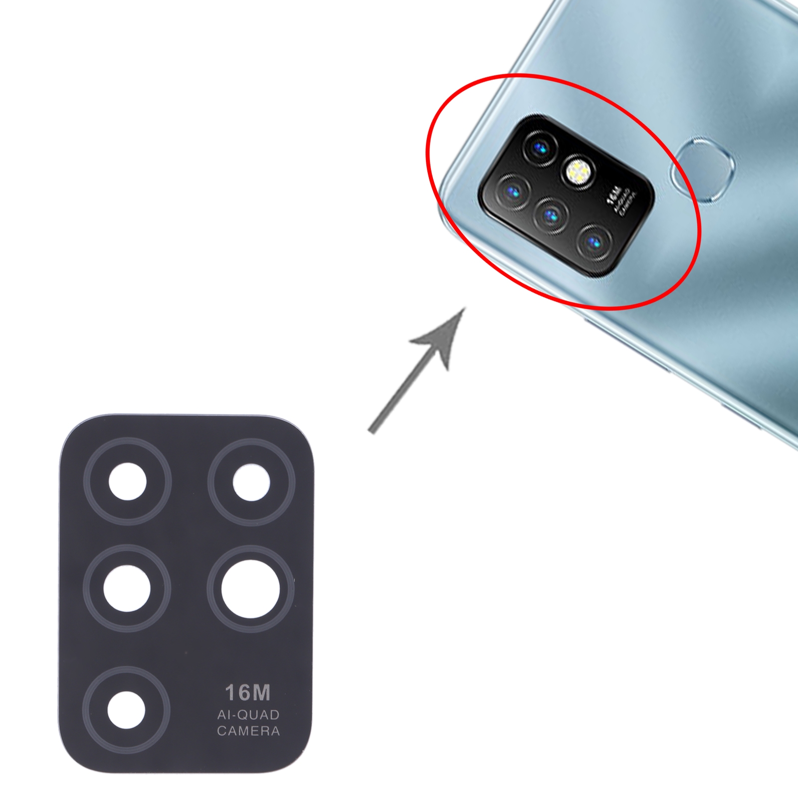 Infinix Hot 10 X682B X682C Back Camera Lens Replacement - Image 3