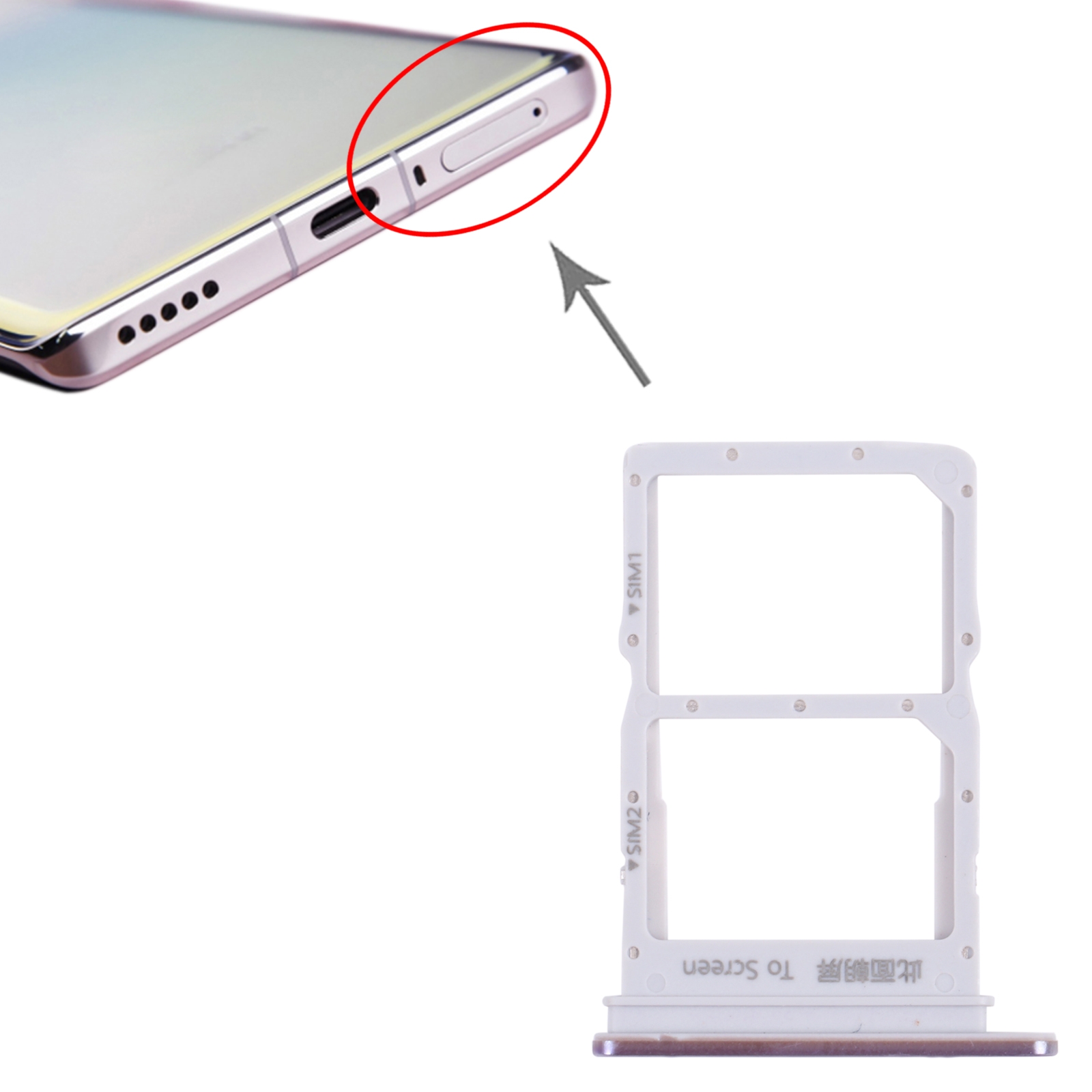 Huawei Nova 8 Purple SIM Card Tray Replacement - Image 3