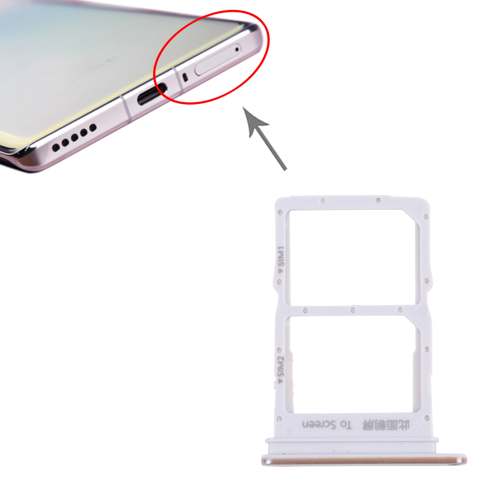 Huawei Nova 8 Silver SIM Card Tray Replacement - Image 3