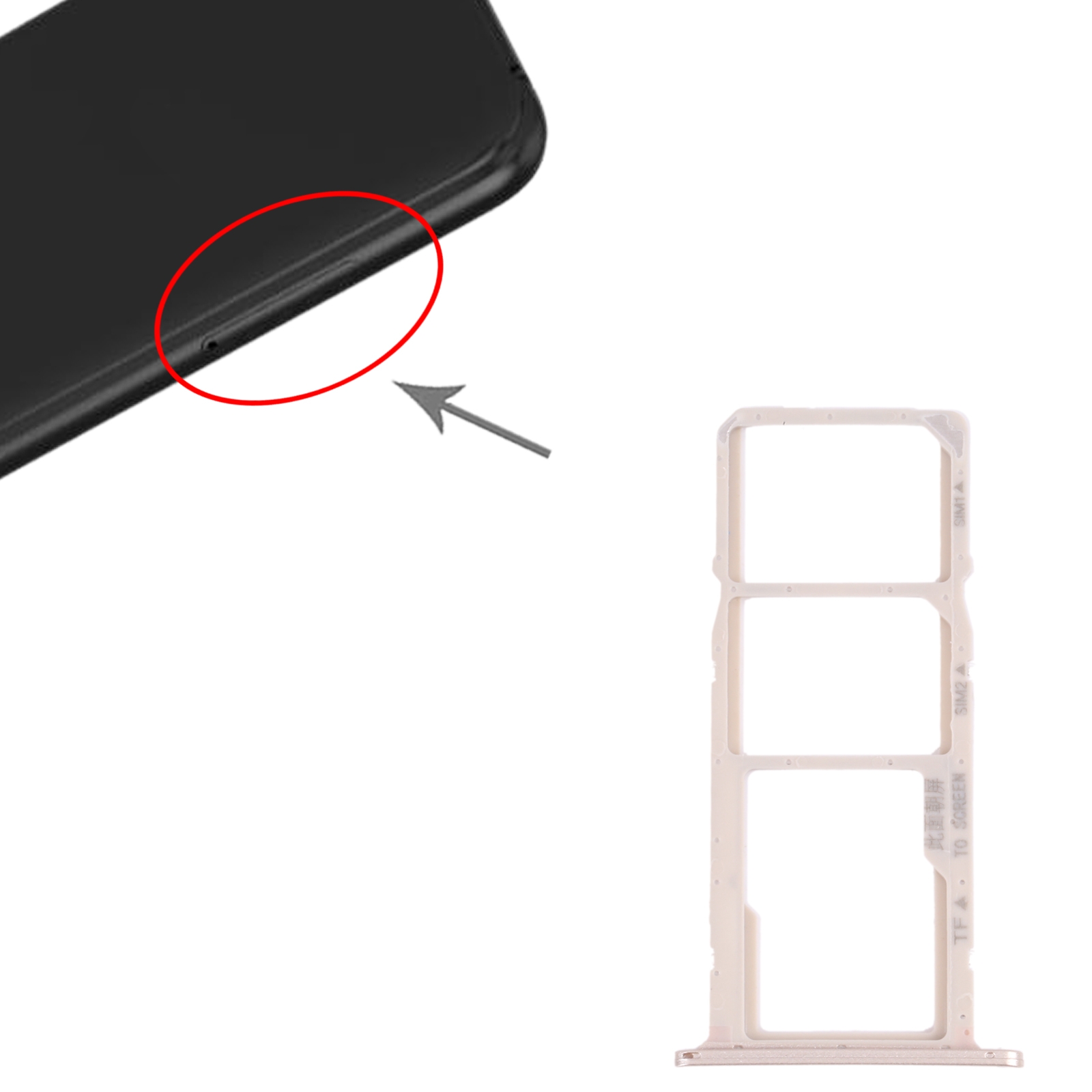 Huawei Y5 lite 2018 Silver SIM Card Tray Replacement - Image 3