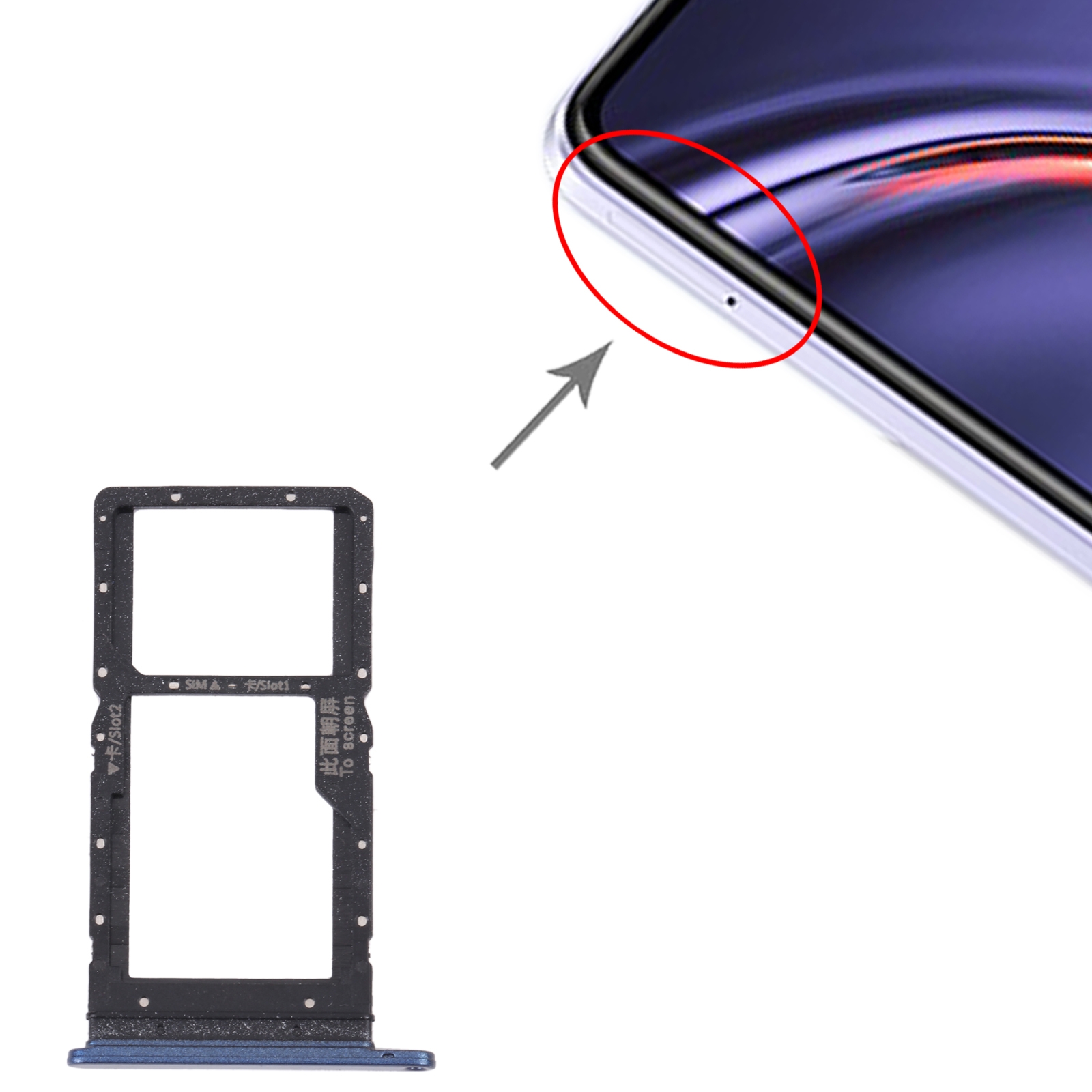 Huawei Maimang 10 SE Blue SIM Card Tray Replacement - Image 3