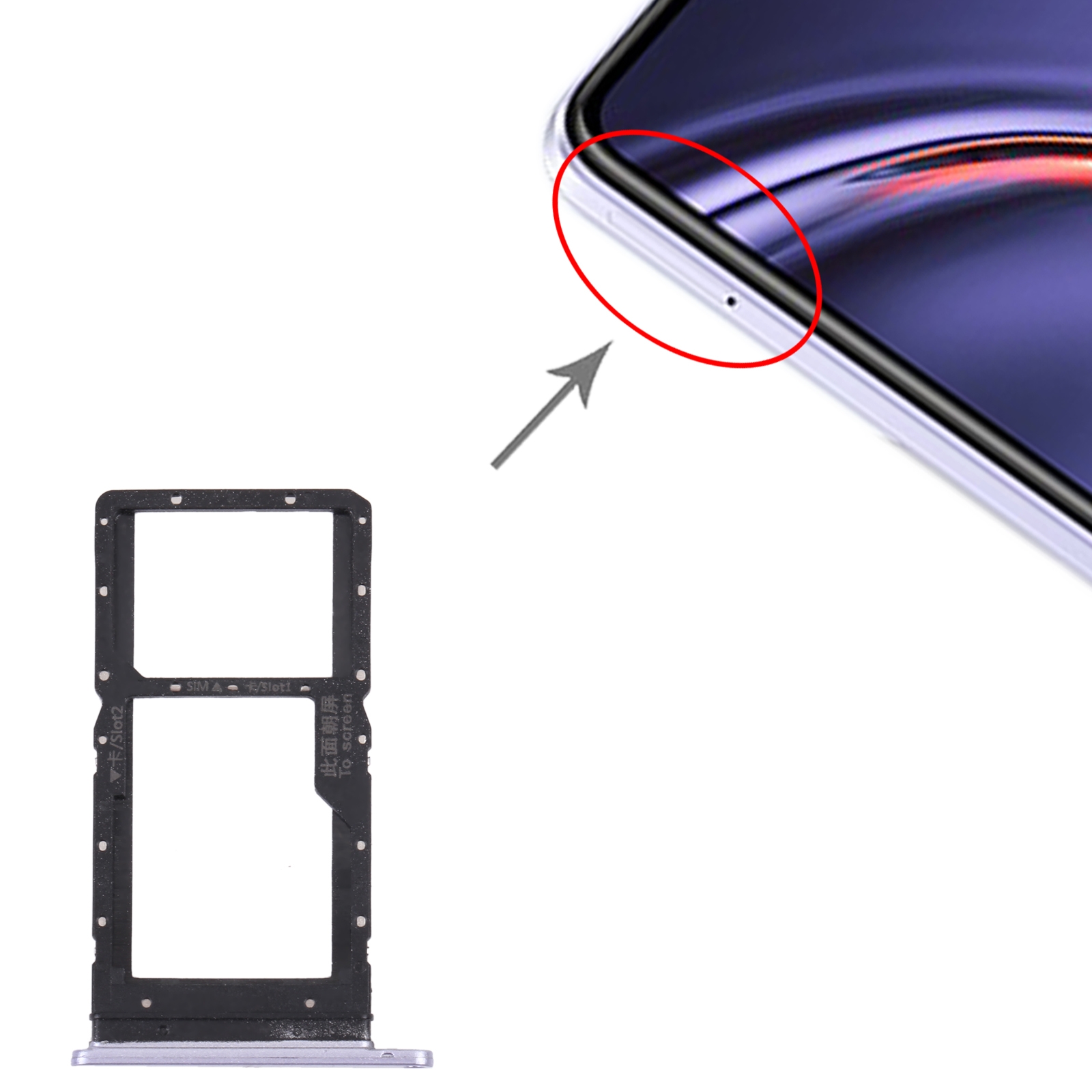Huawei Maimang 10 SE Purple SIM Card Tray Replacement - Image 3