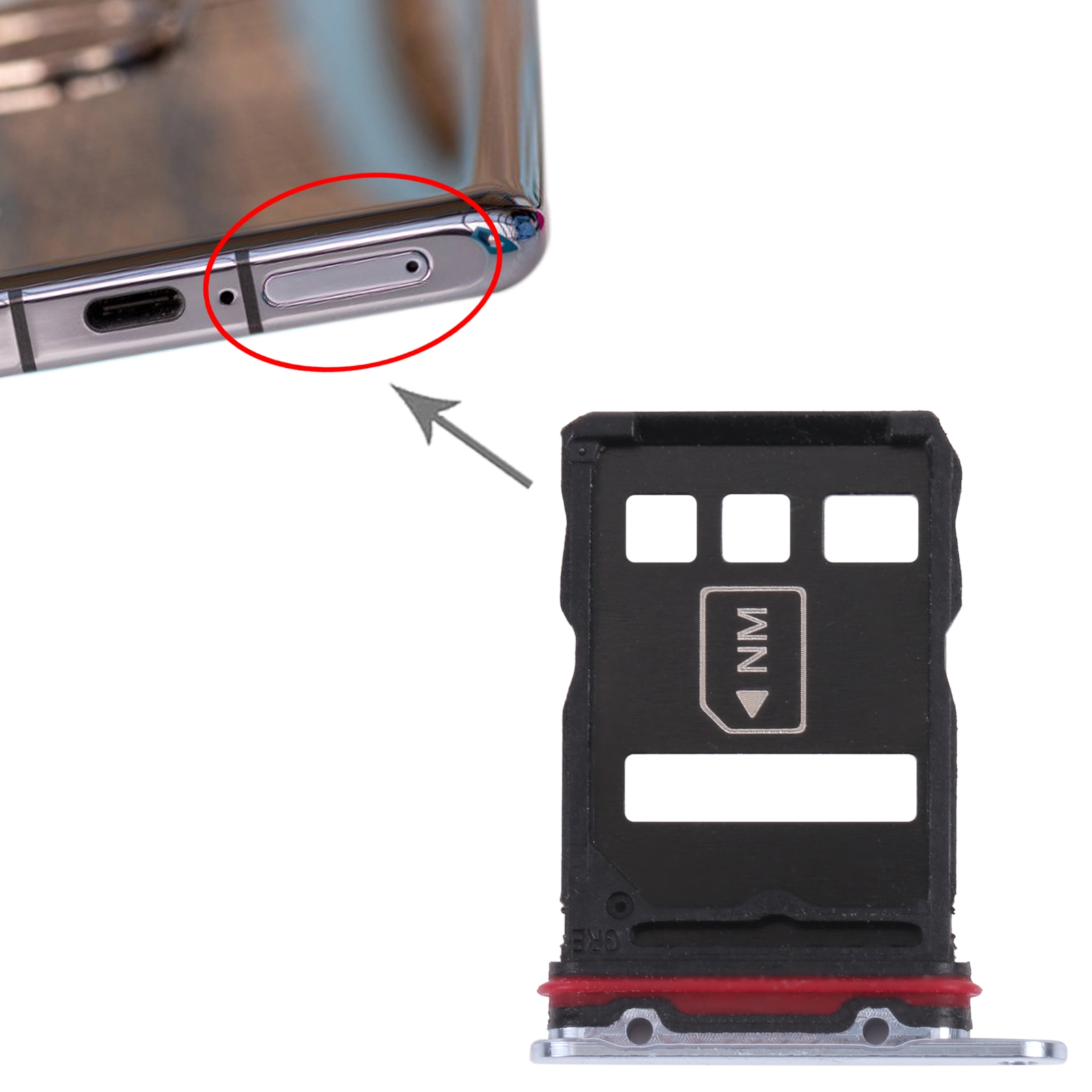 Huawei P50 Pro+ Blue SIM Card Tray Replacement - Image 3