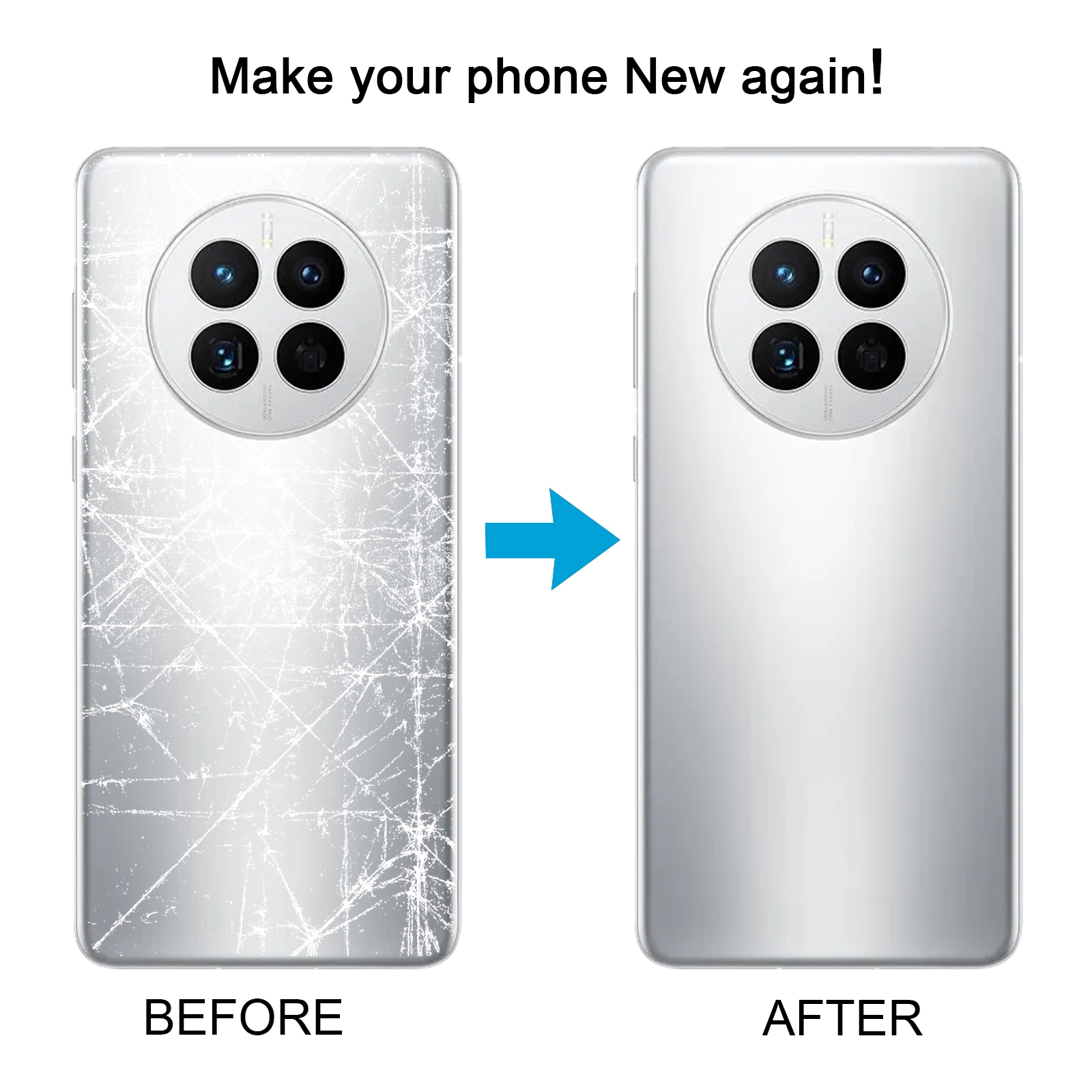 Huawei Mate 50 Silver Back Cover Replacement - Image 5