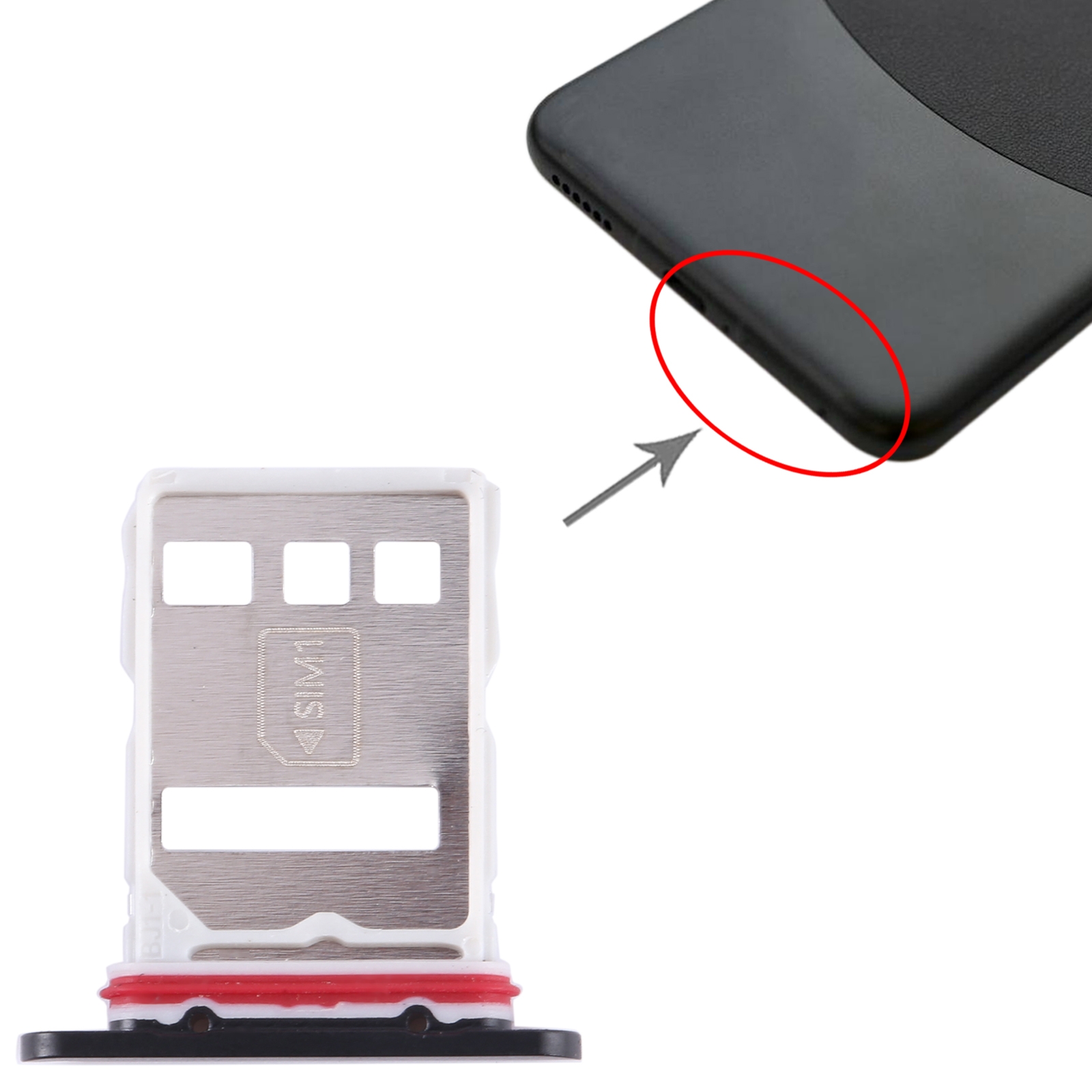 Huawei Mate 60 Black SIM Card Tray Replacement - Image 3