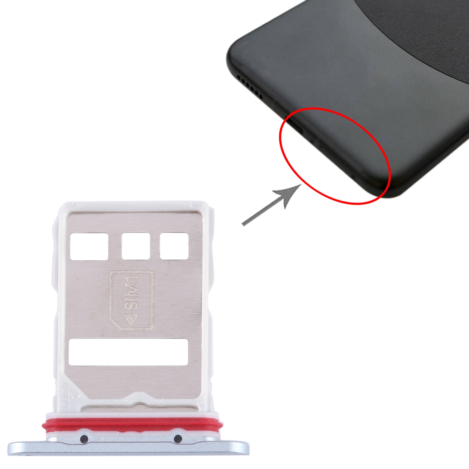 Huawei Mate 60 Green SIM Card Tray Replacement - Image 3