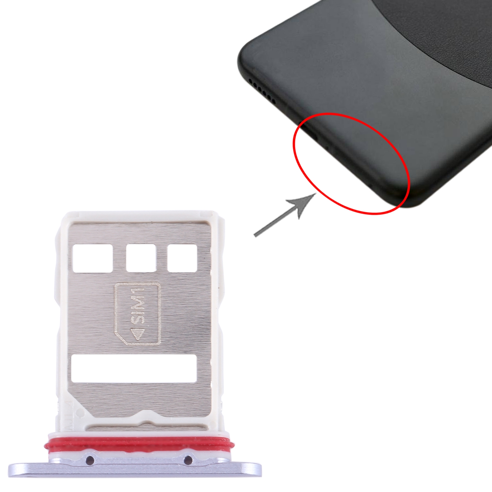 Huawei Mate 60 Purple SIM Card Tray Replacement - Image 3