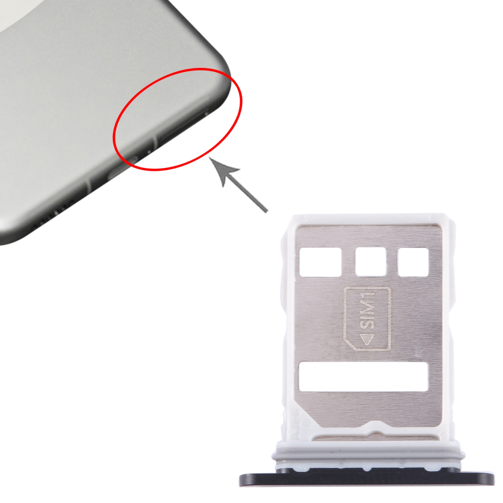 Huawei Mate 60 Pro Black SIM Card Tray Replacement - Image 3