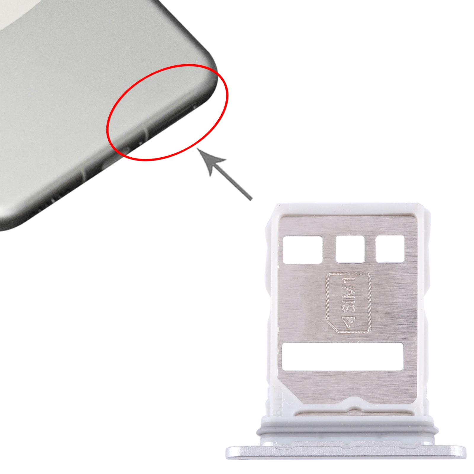 Huawei Mate 60 Pro Gold SIM Card Tray Replacement - Image 3