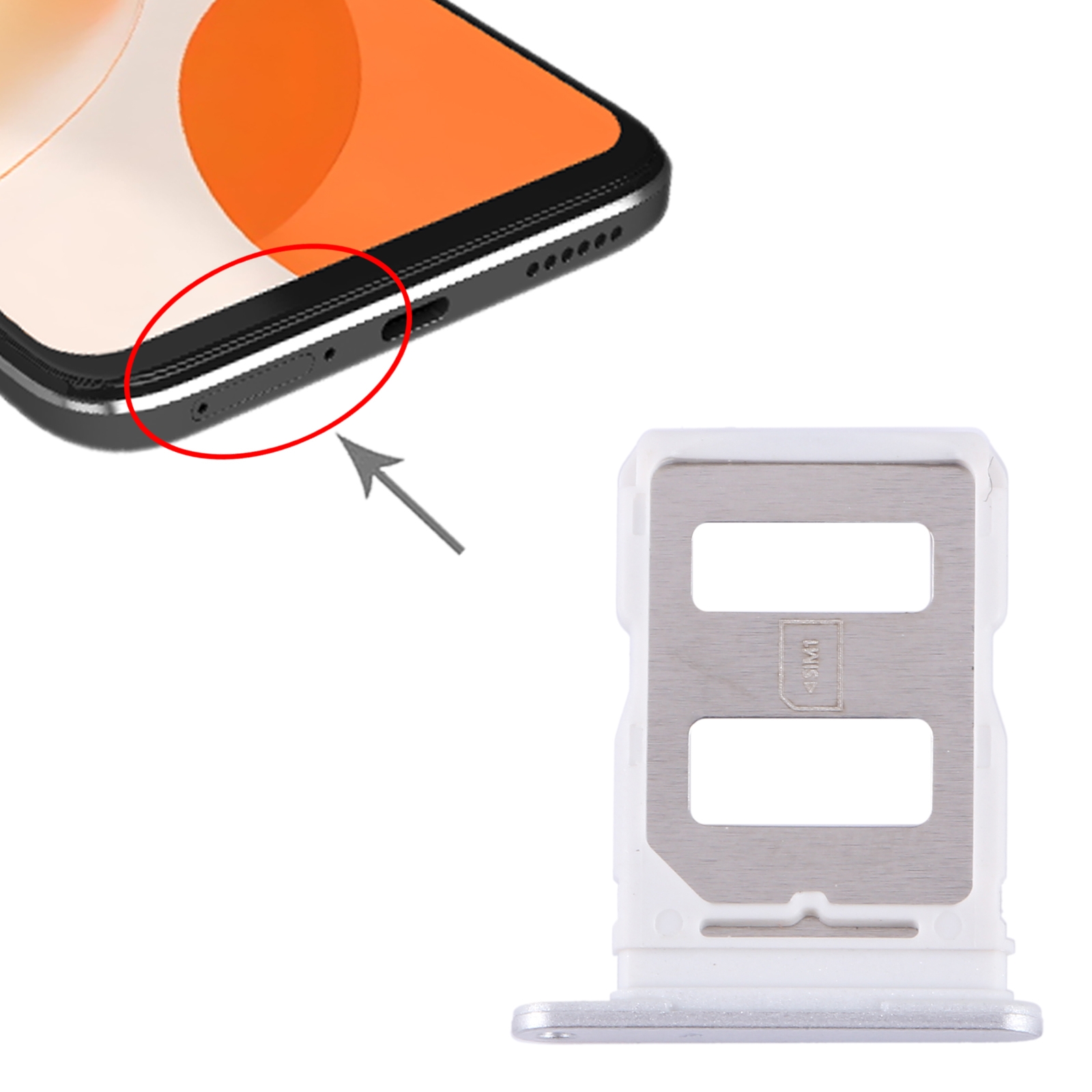 Huawei nova Y91 Silver SIM Card Tray Replacement - Image 3