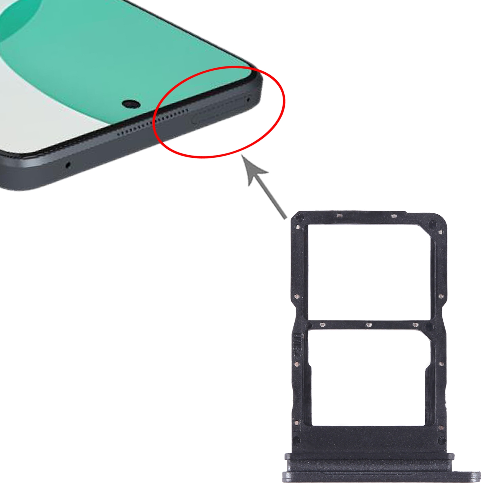 Huawei Enjoy 60 Pro Black SIM Card Tray Replacement - Image 3