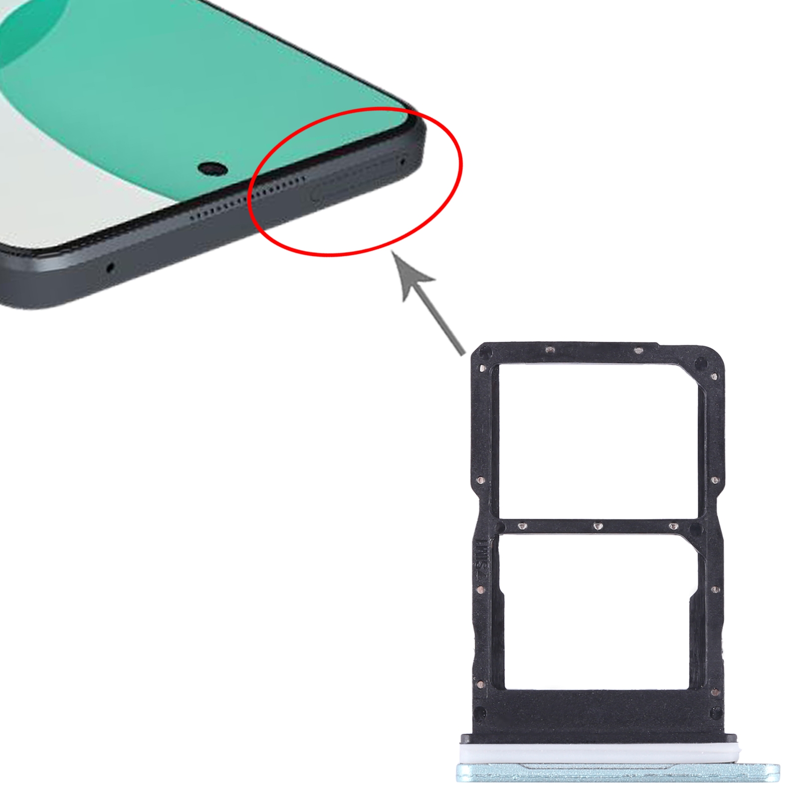 Huawei Enjoy 60 Pro Green SIM Card Tray Replacement - Image 3