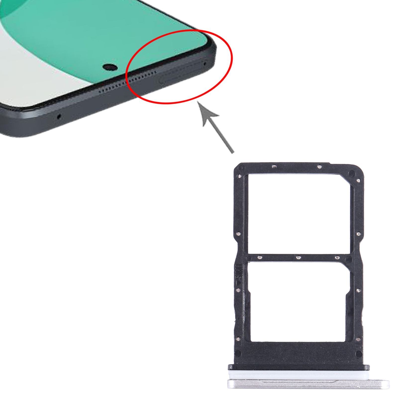 Huawei Nova 11i Silver SIM Card Tray Replacement - Image 3