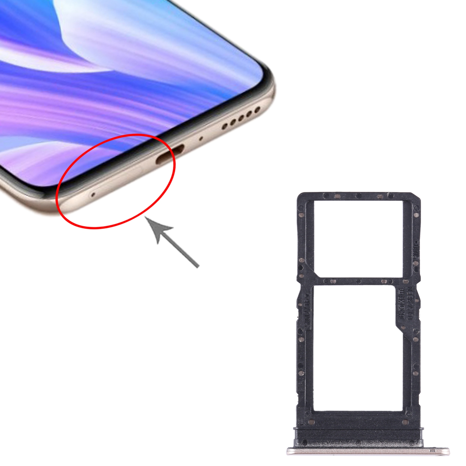 Huawei Enjoy 30 Plus Gold SIM Card Tray Replacement - Image 3