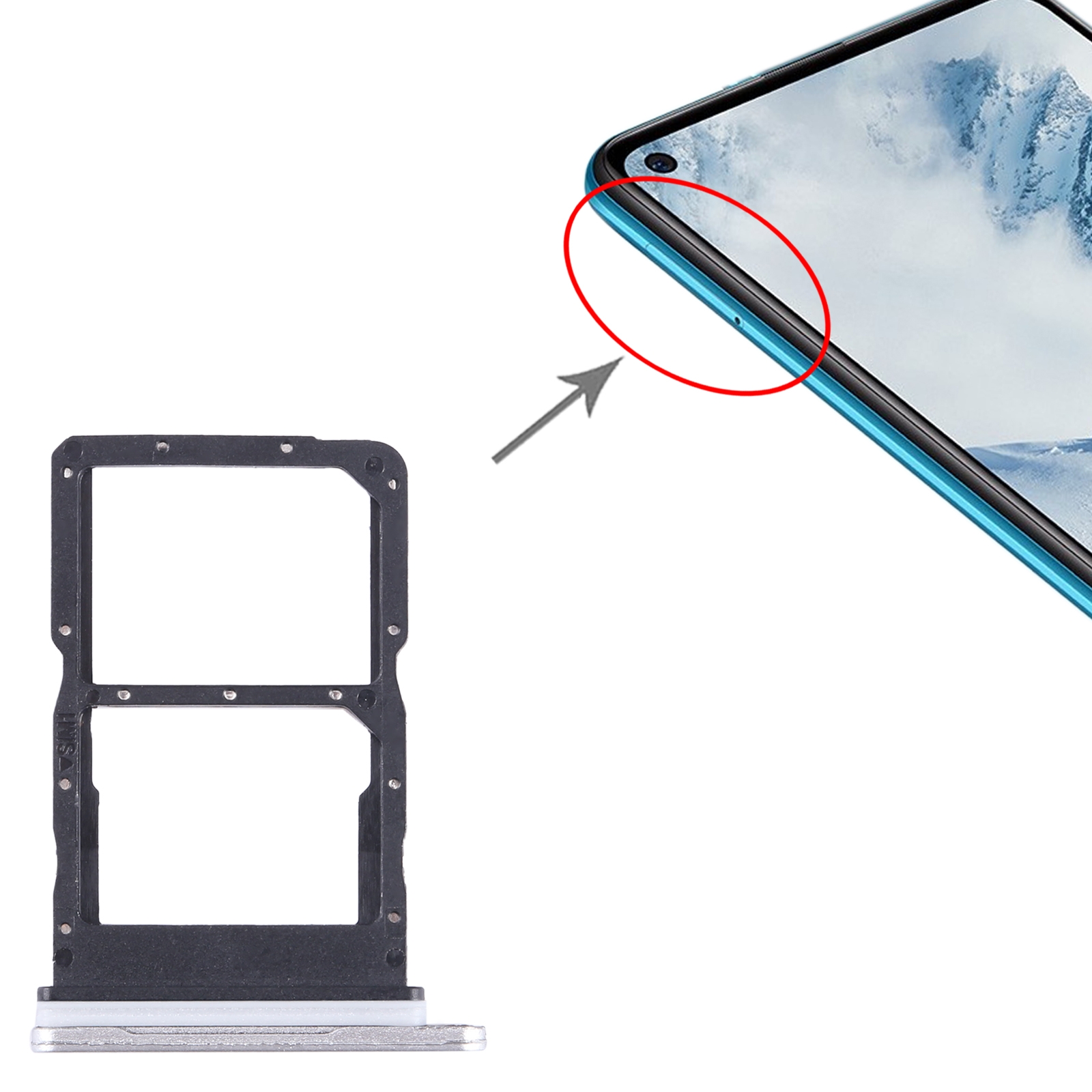 Huawei Maimang 20 Silver SIM Card Tray Replacement - Image 3