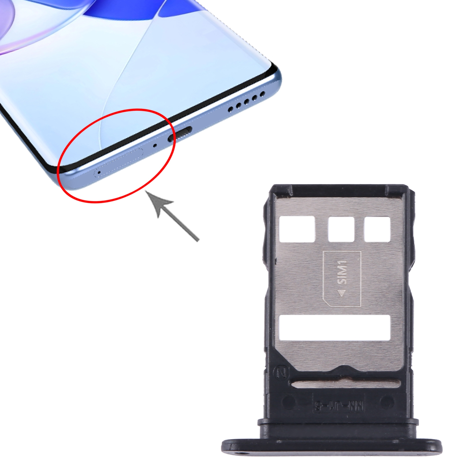 Huawei Nova 9Z 5G Black SIM Card Tray Replacement - Image 3