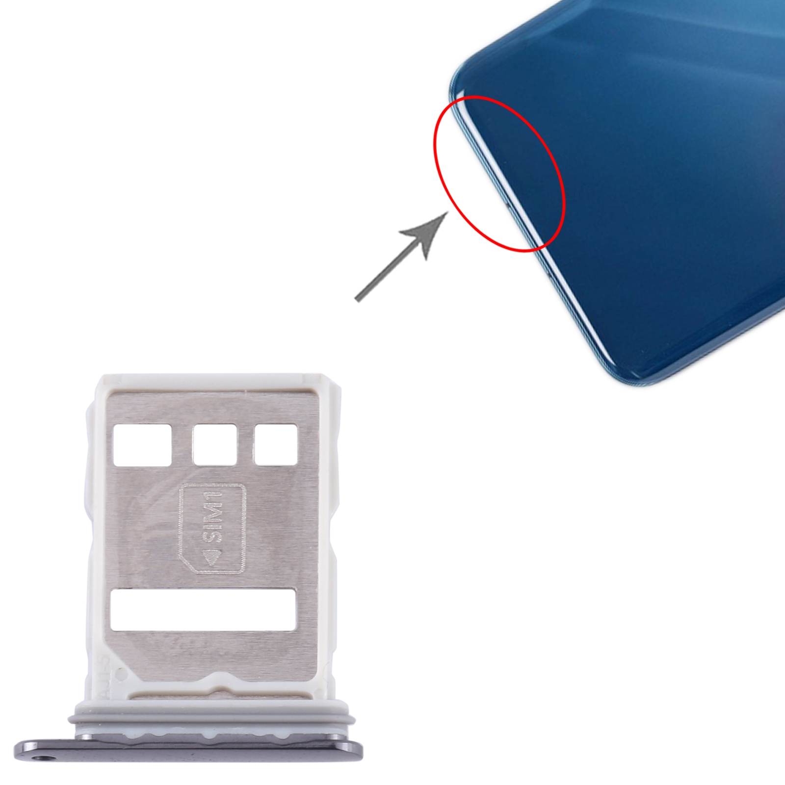 Huawei P60 Black SIM Card Tray Replacement - Image 3