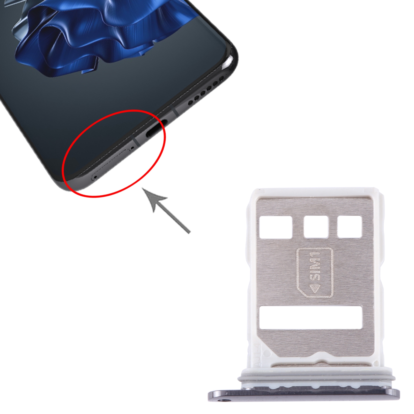 Huawei P60 Pro Black SIM Card Tray Replacement - Image 3