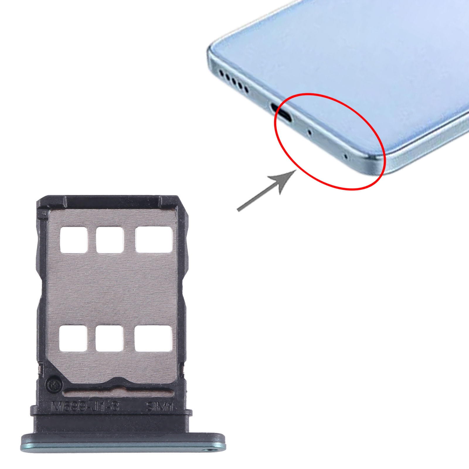 Huawei Enjoy 50 Pro Green SIM Card Tray Replacement - Image 3