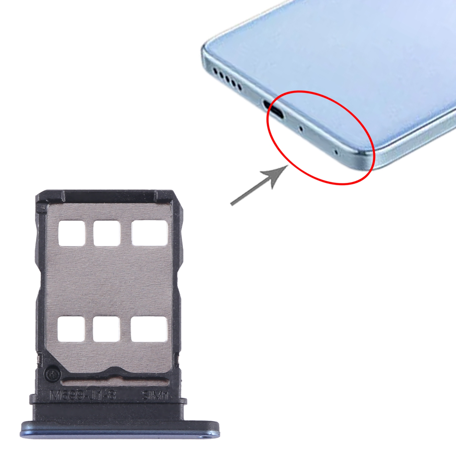 Huawei Enjoy 50 Pro Blue SIM Card Tray Replacement - Image 3