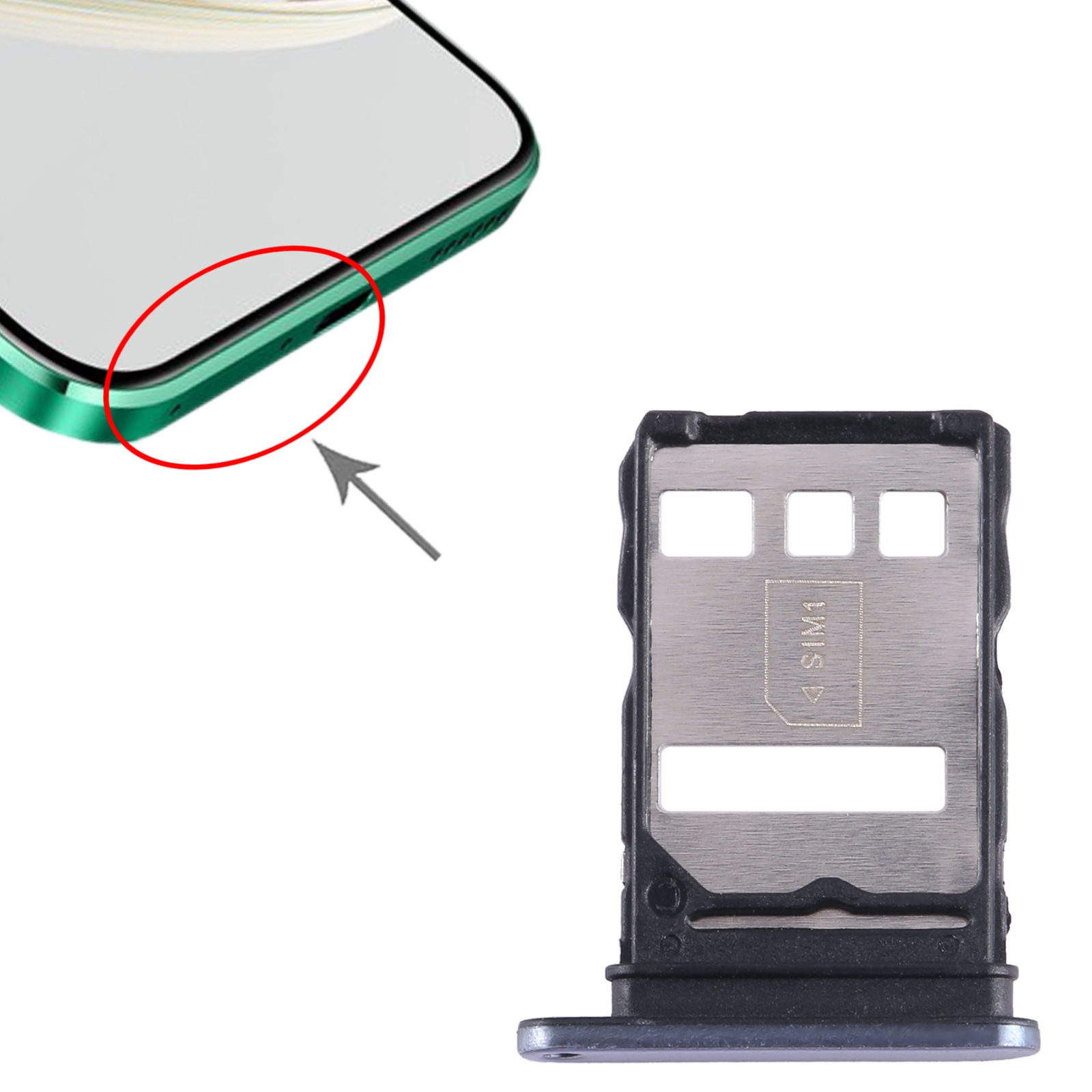Huawei Nzone S7 Pro 5G Silver SIM Card Tray Replacement - Image 3
