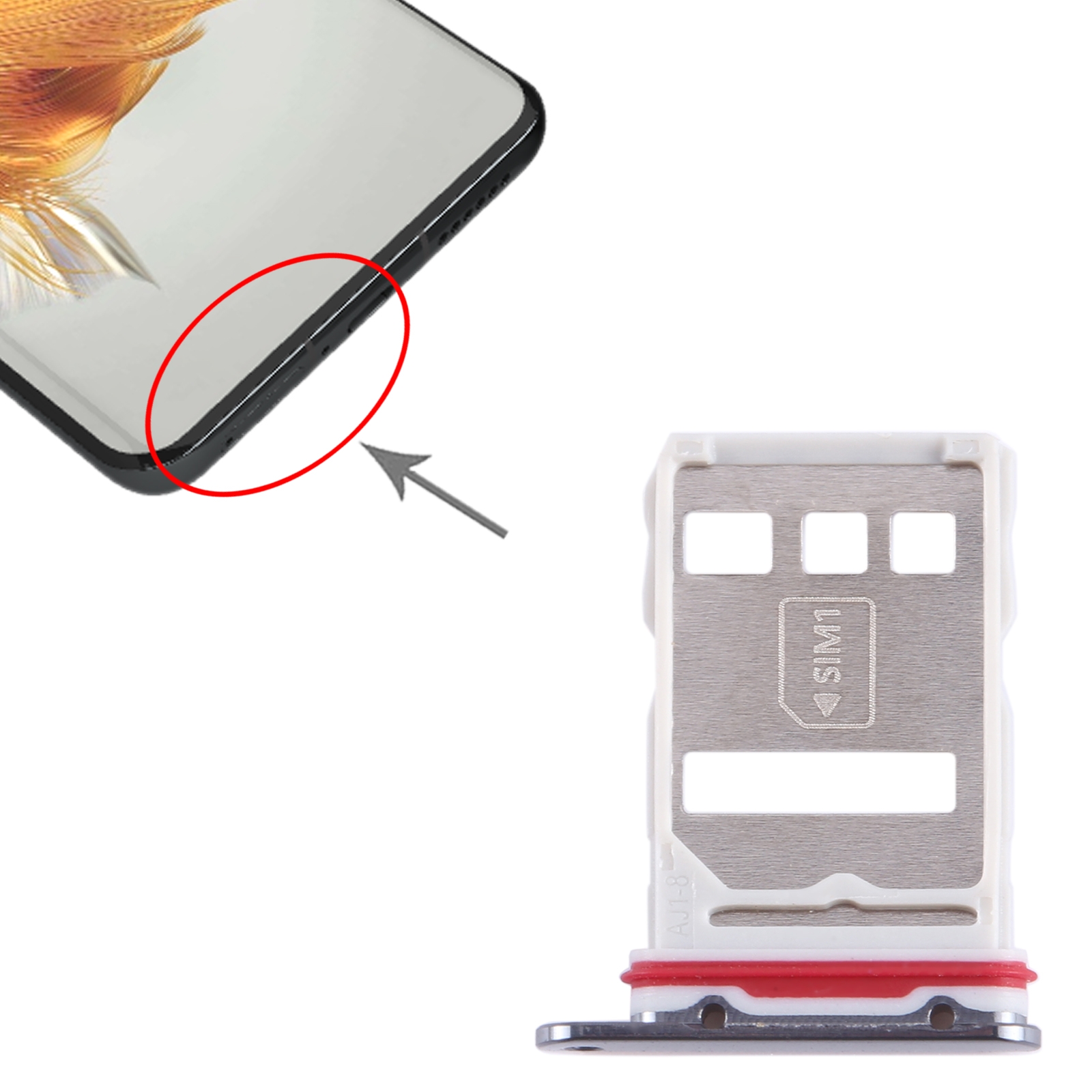 Huawei Mate 50 Pro Black SIM Card Tray Replacement - Image 3