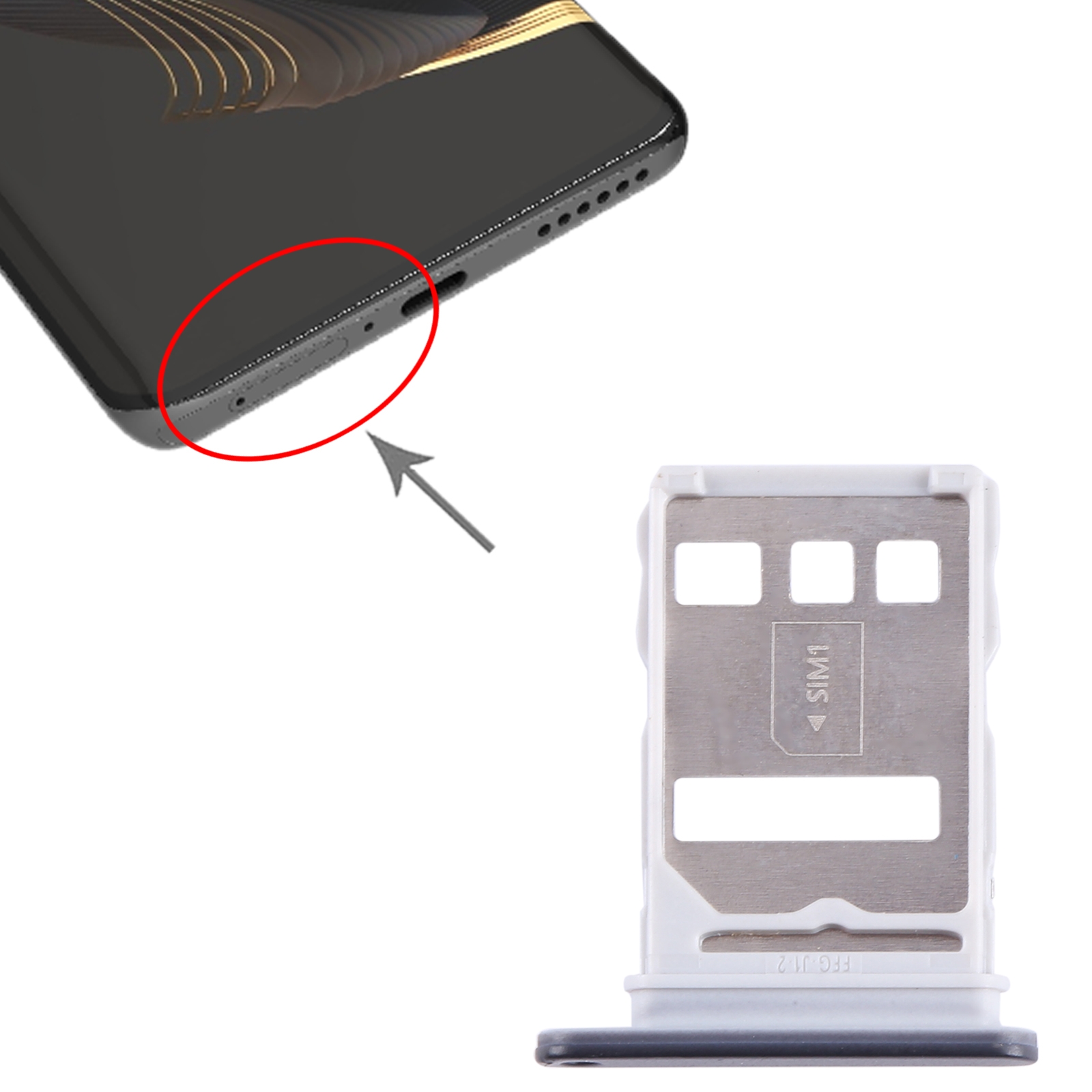 Huawei nova 10 Pro Black SIM Card Tray Replacement - Image 3