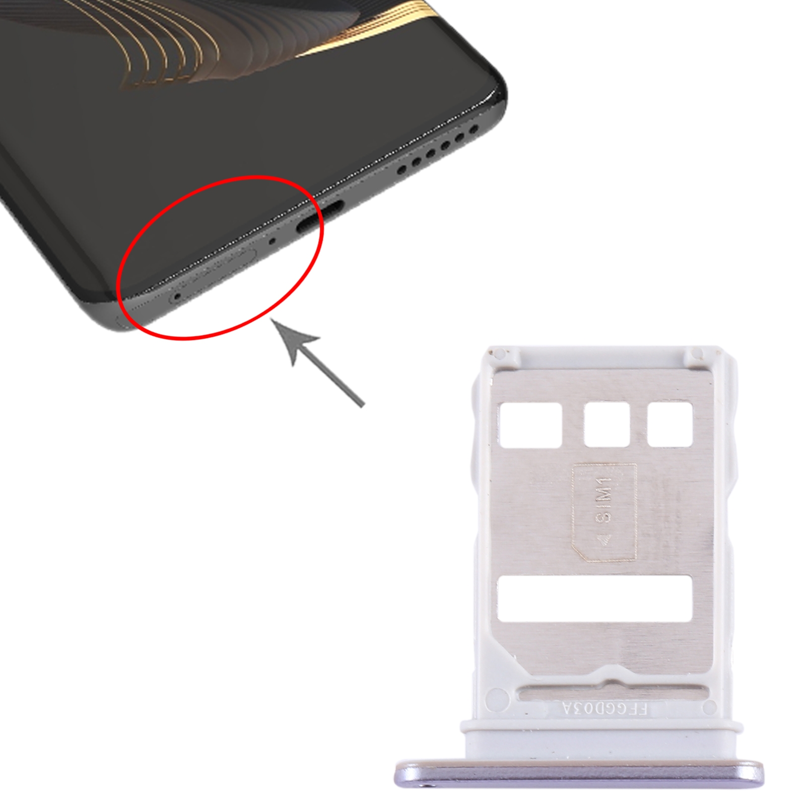 Huawei nova 10 Pro Purple SIM Card Tray Replacement - Image 3