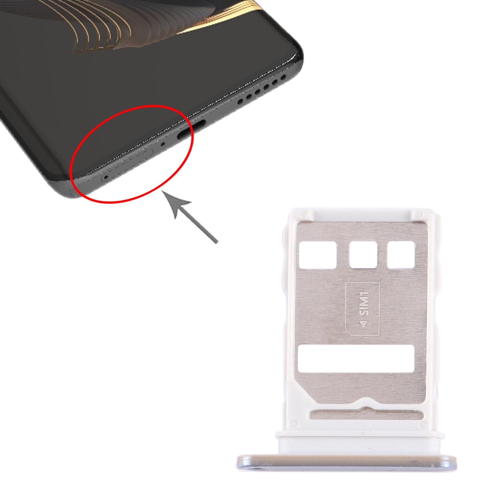 Huawei nova 10 Pro Silver SIM Card Tray Replacement - Image 3