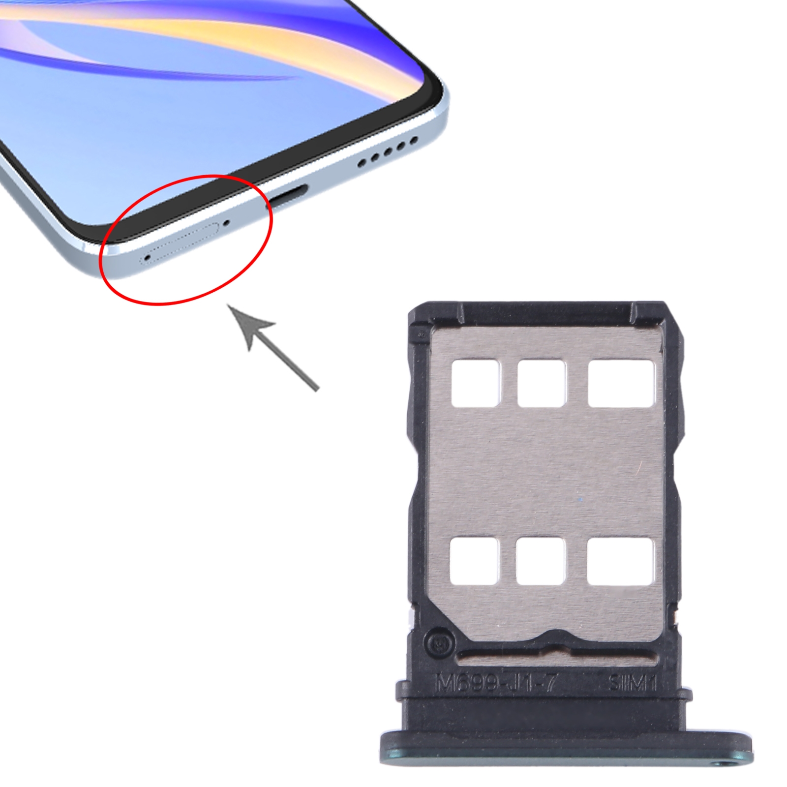 Huawei nova Y90 Green SIM Card Tray Replacement - Image 3