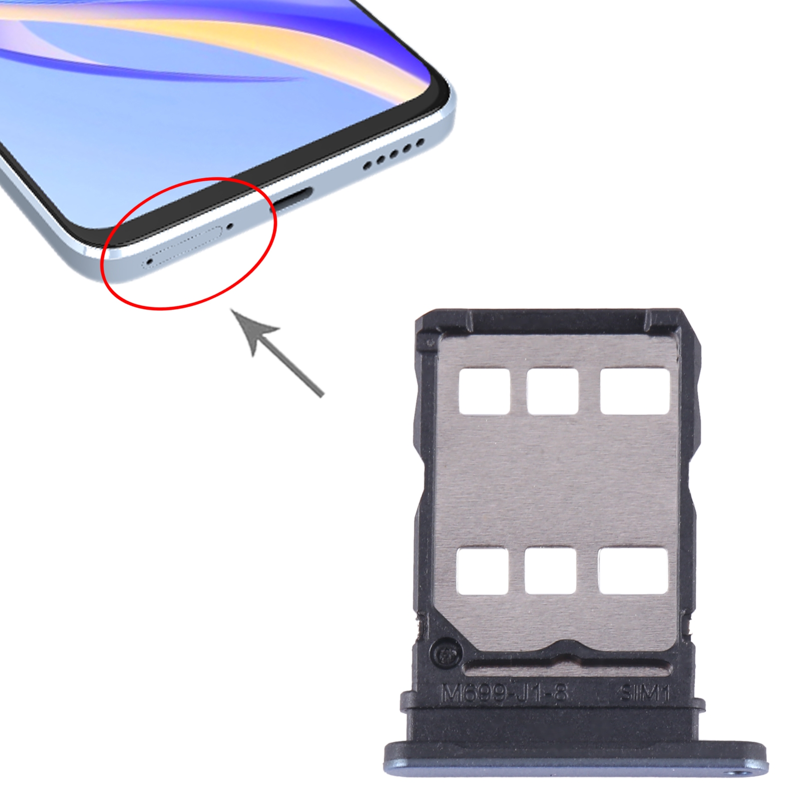 Huawei nova Y90 Blue SIM Card Tray Replacement - Image 3