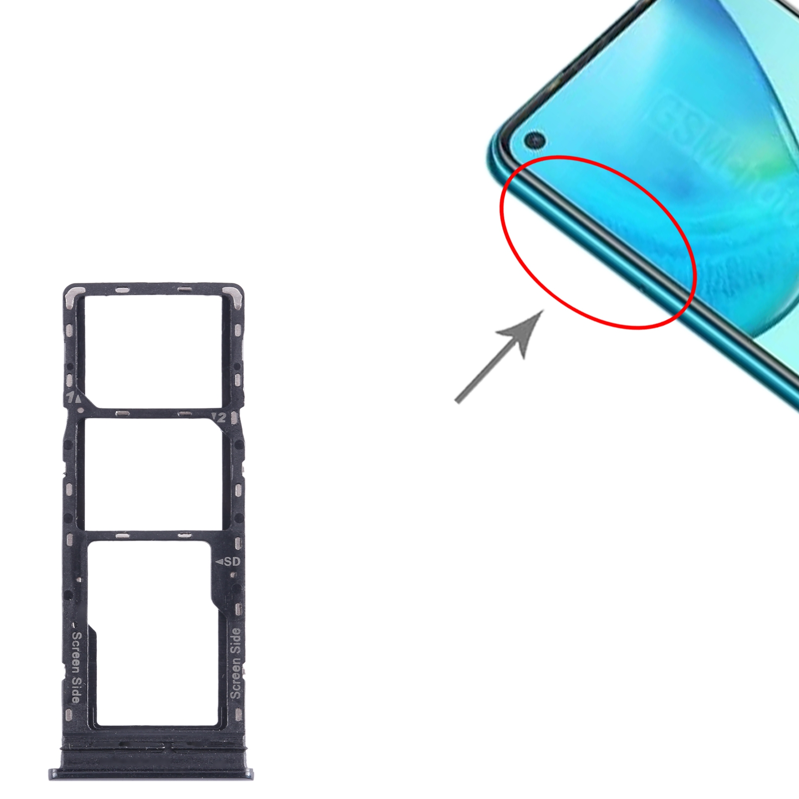 Infinix Note 8i X683 Black SIM Card Tray Replacement - Image 3