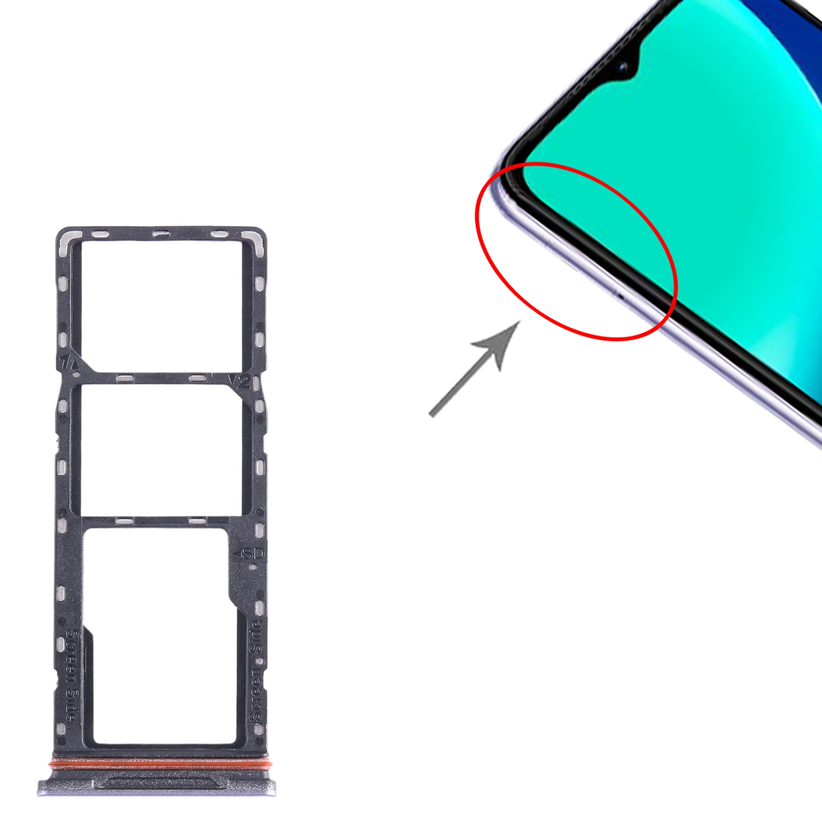 Infinix Hot 10i X659B Purple SIM Card Tray Replacement - Image 3