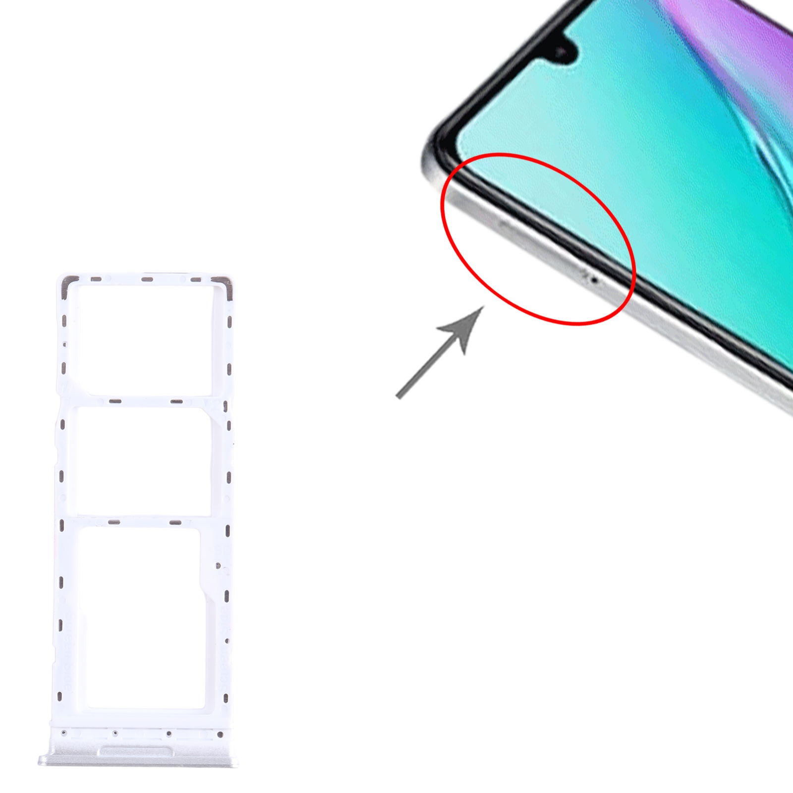 Infinix Note 11 X663 White SIM Card Tray Replacement - Image 3