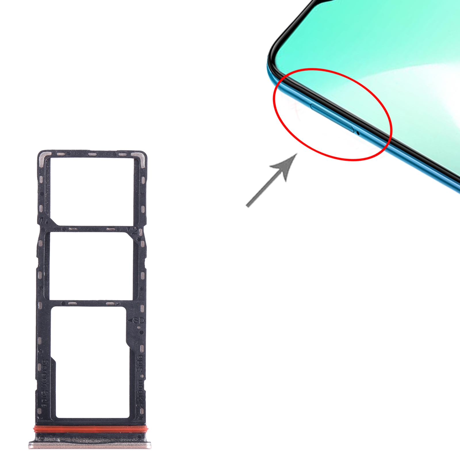 Infinix Hot 11 Play Gold SIM Card Tray Replacement - Image 3