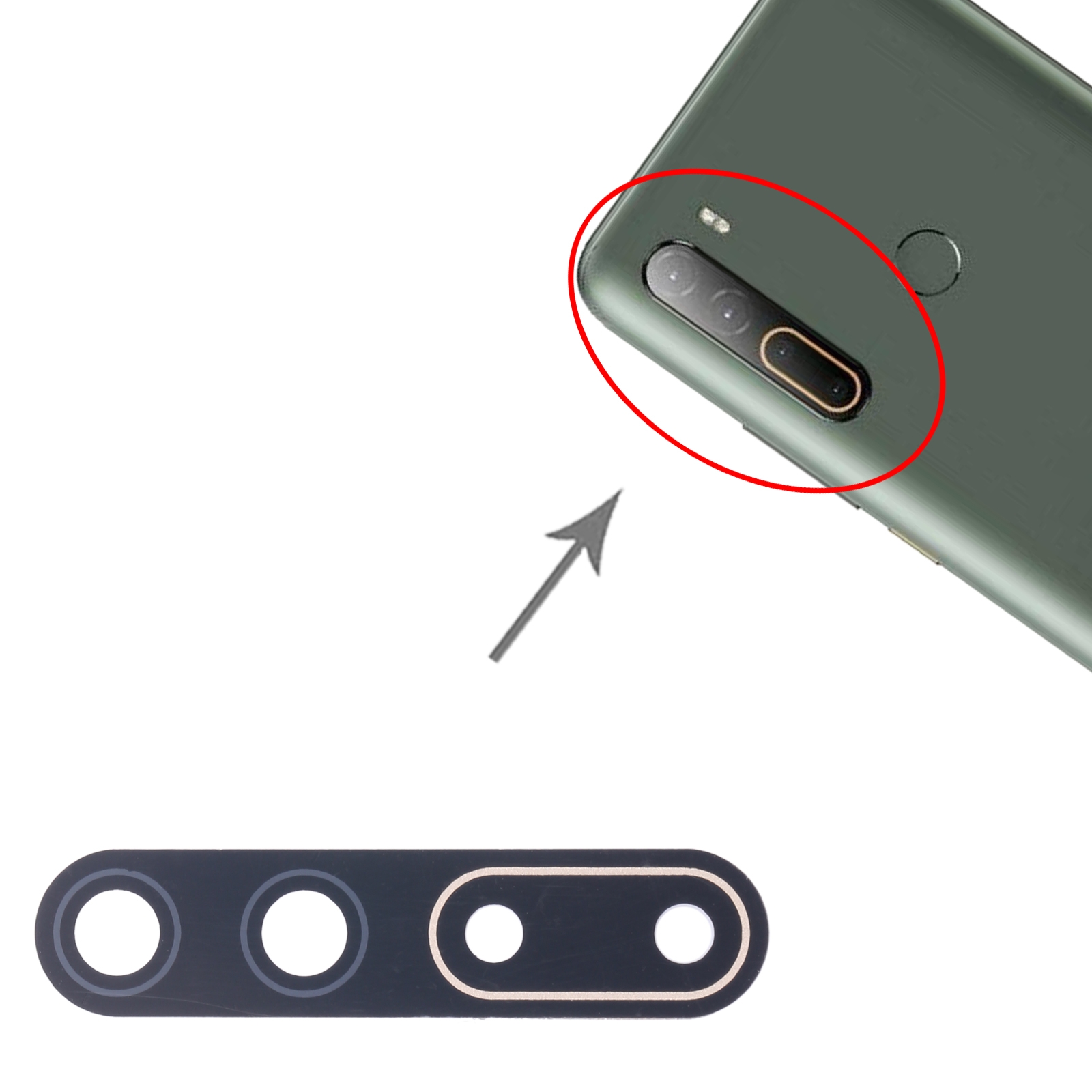HTC U20 5G Silver Back Camera Lens Replacement - Image 3