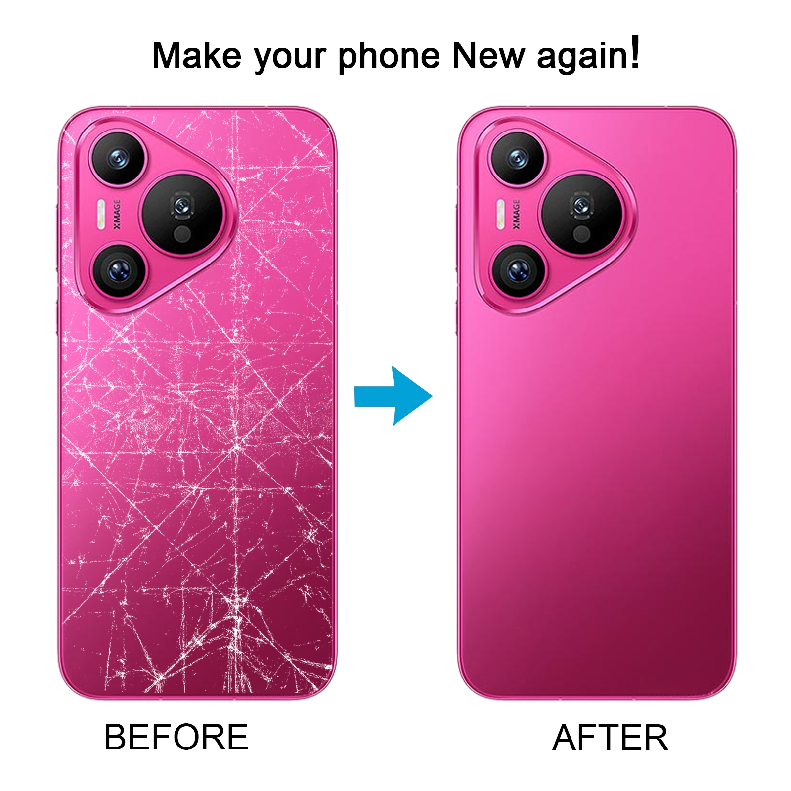 Huawei Pura 70 Pink Back Cover Replacement - Image 5