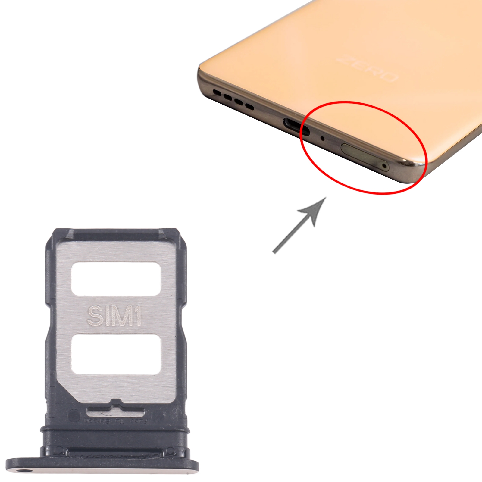 Infinix Zero 30 4G X6731 Gold SIM Card Tray Replacement - Image 3