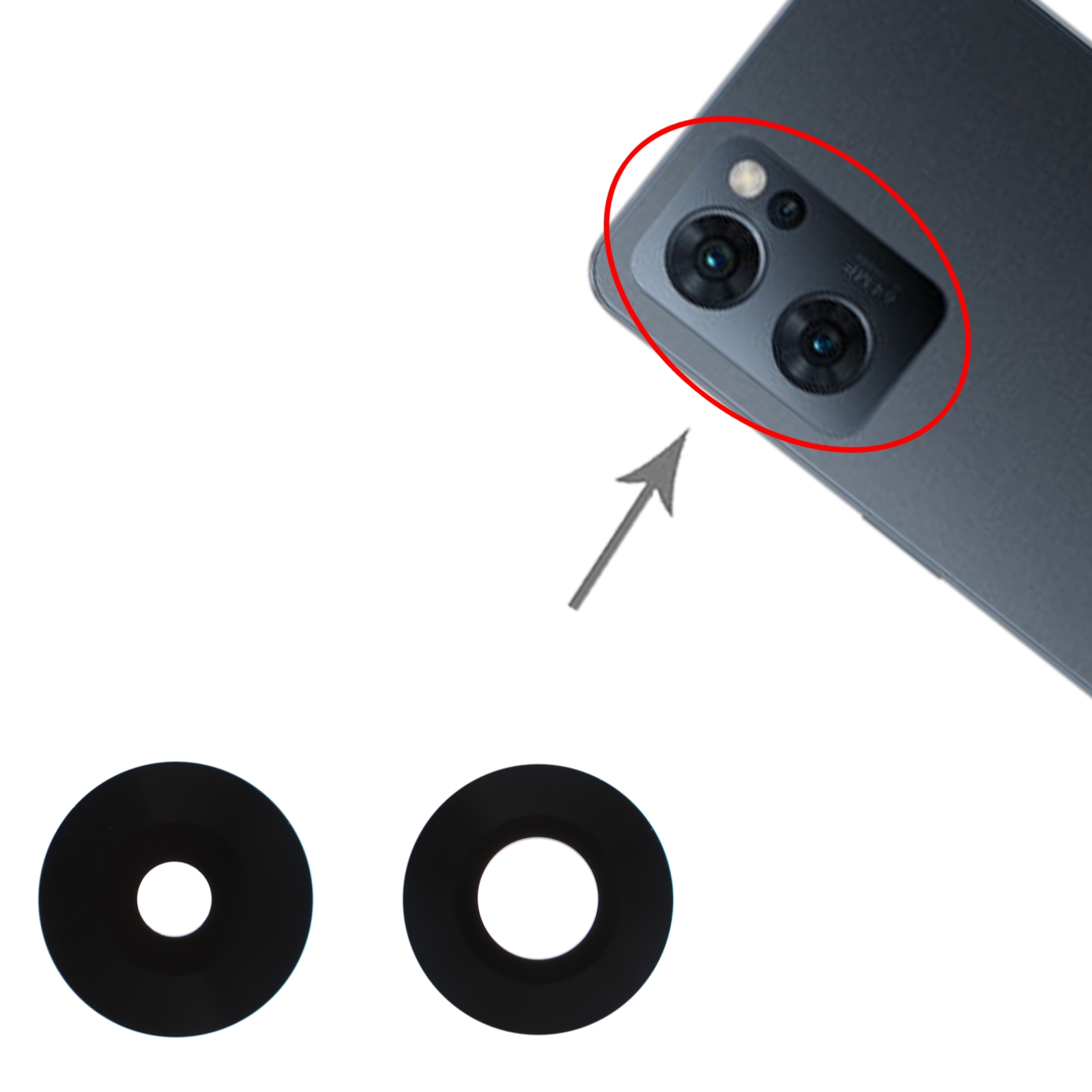 OPPO Reno7 5G Back Camera Lens Replacement - Image 3