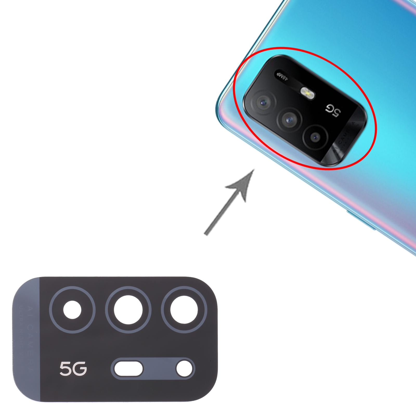OPPO A95 5G Back Camera Lens Replacement - Image 3