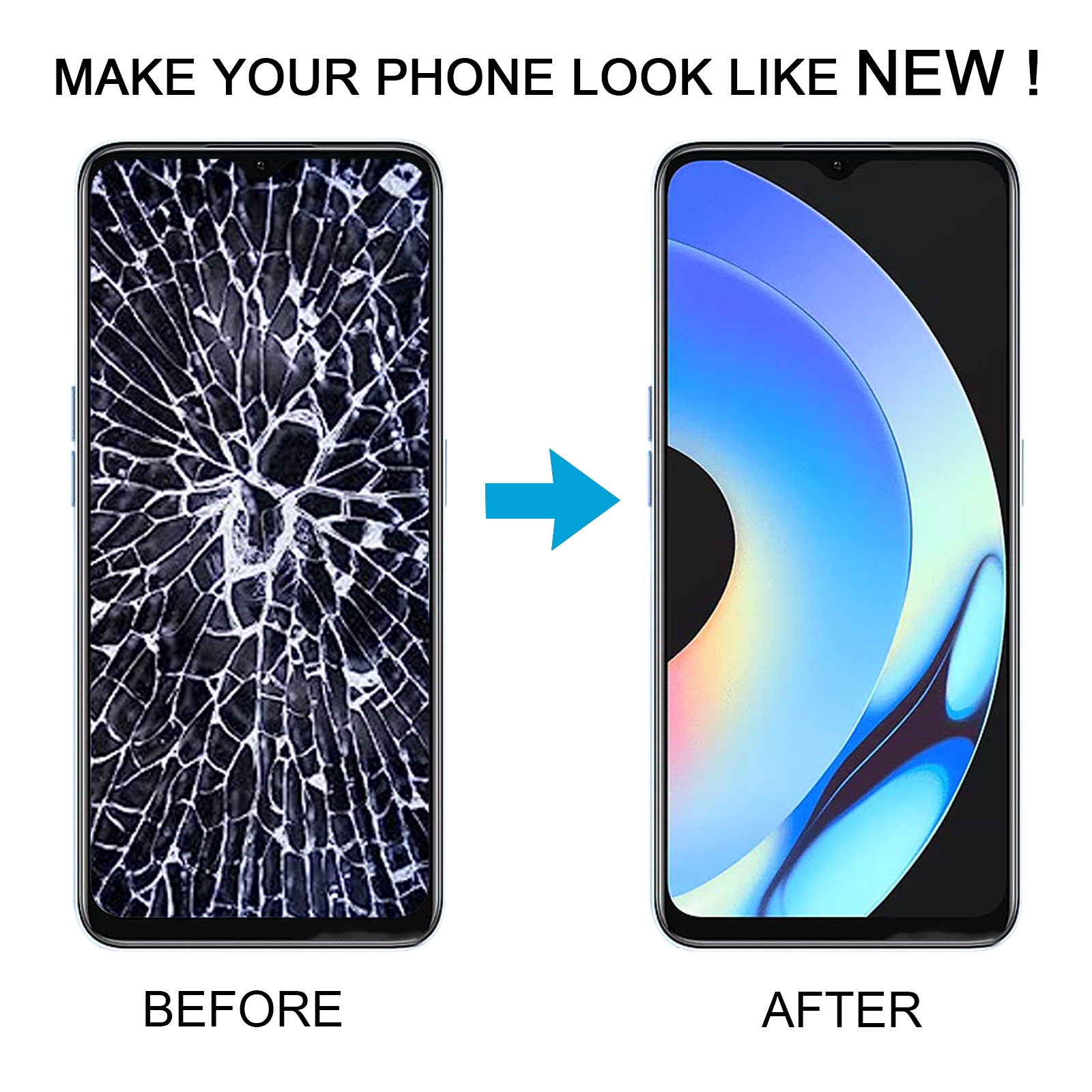 Realme V30 LCD Screen Digitizer Full Assembly Replacement - Image 5