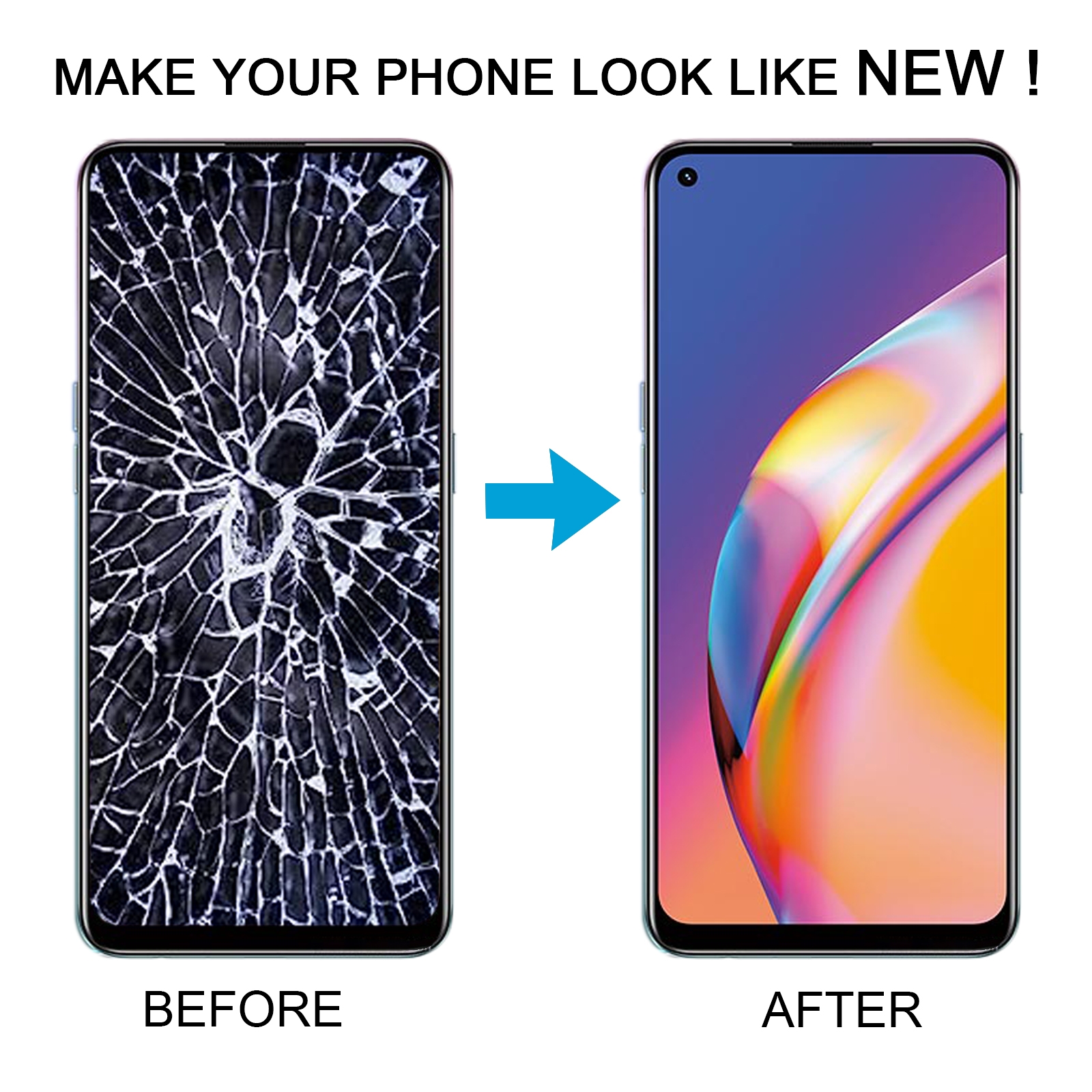 OPPO F19 Pro OLED LCD Screen Digitizer Full Assembly Replacement - Image 5