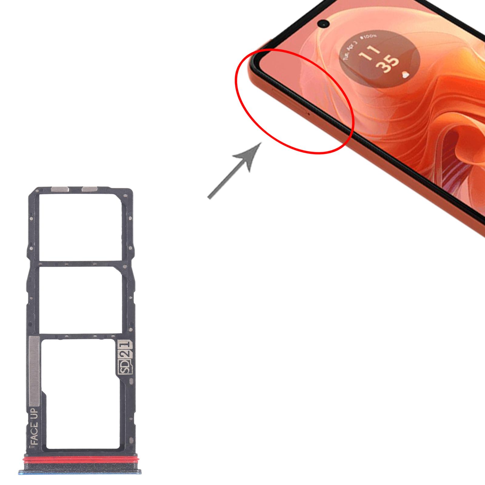 Motorola Moto G04s Blue SIM Card Tray Replacement - Image 3