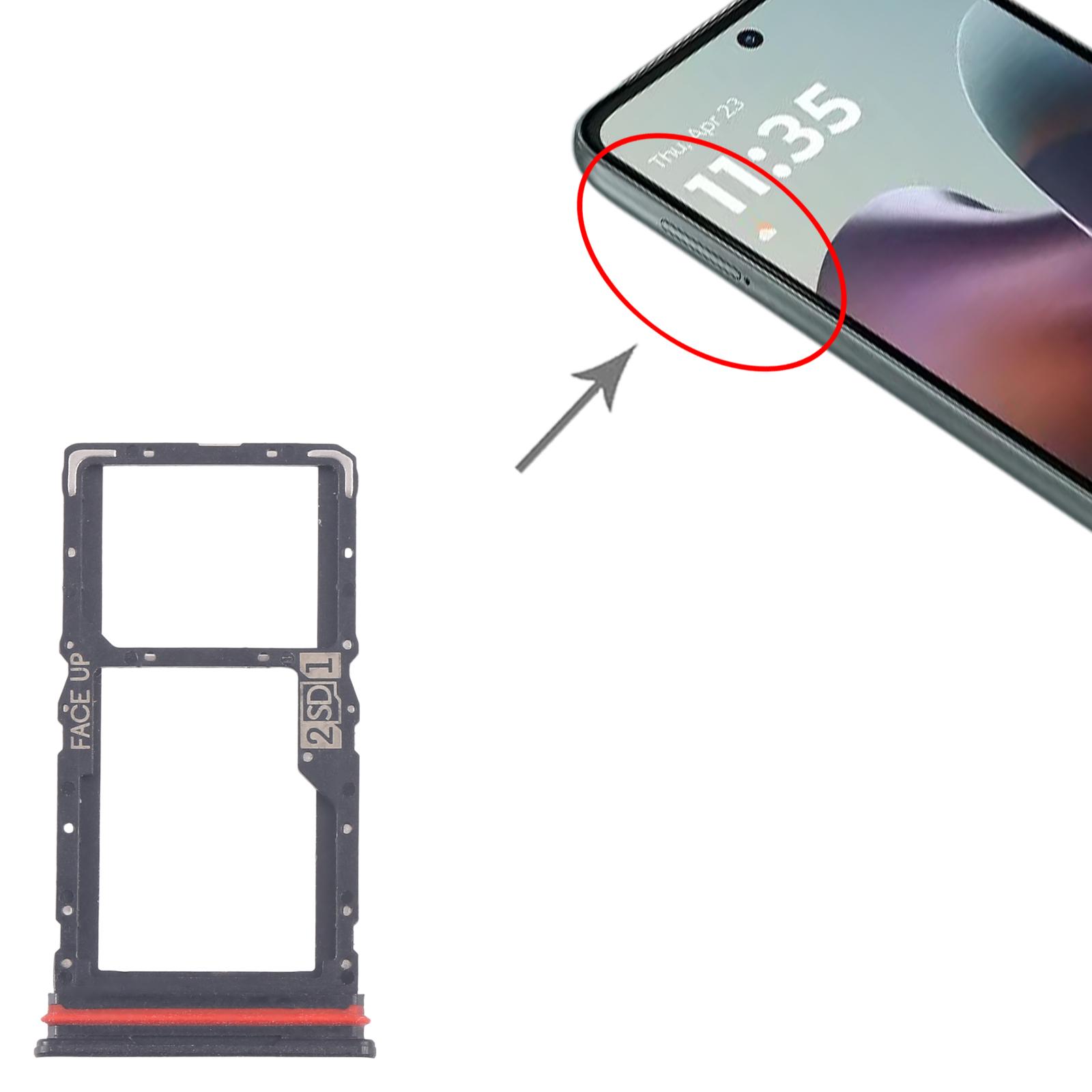 Motorola Moto G56 Black SIM Card Tray Replacement - Image 3