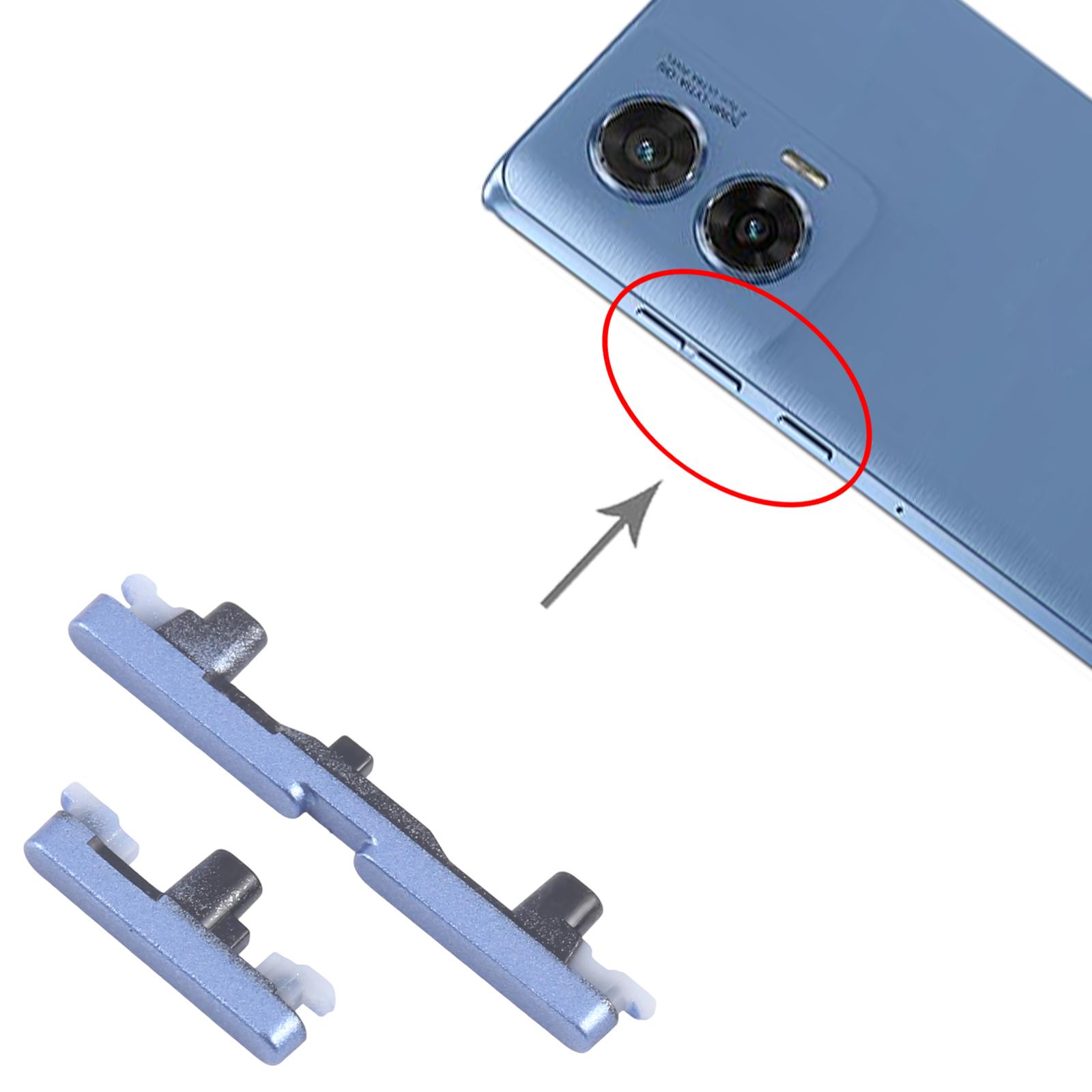 Motorola G96 Blue Power Button and Volume Button Replacement - Image 3