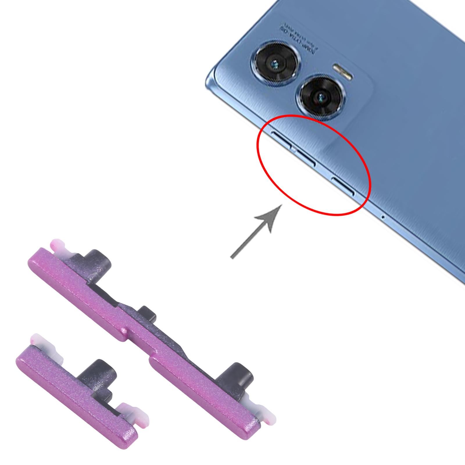 Motorola G96 Purple Power Button Volume Button Replacement - Image 3