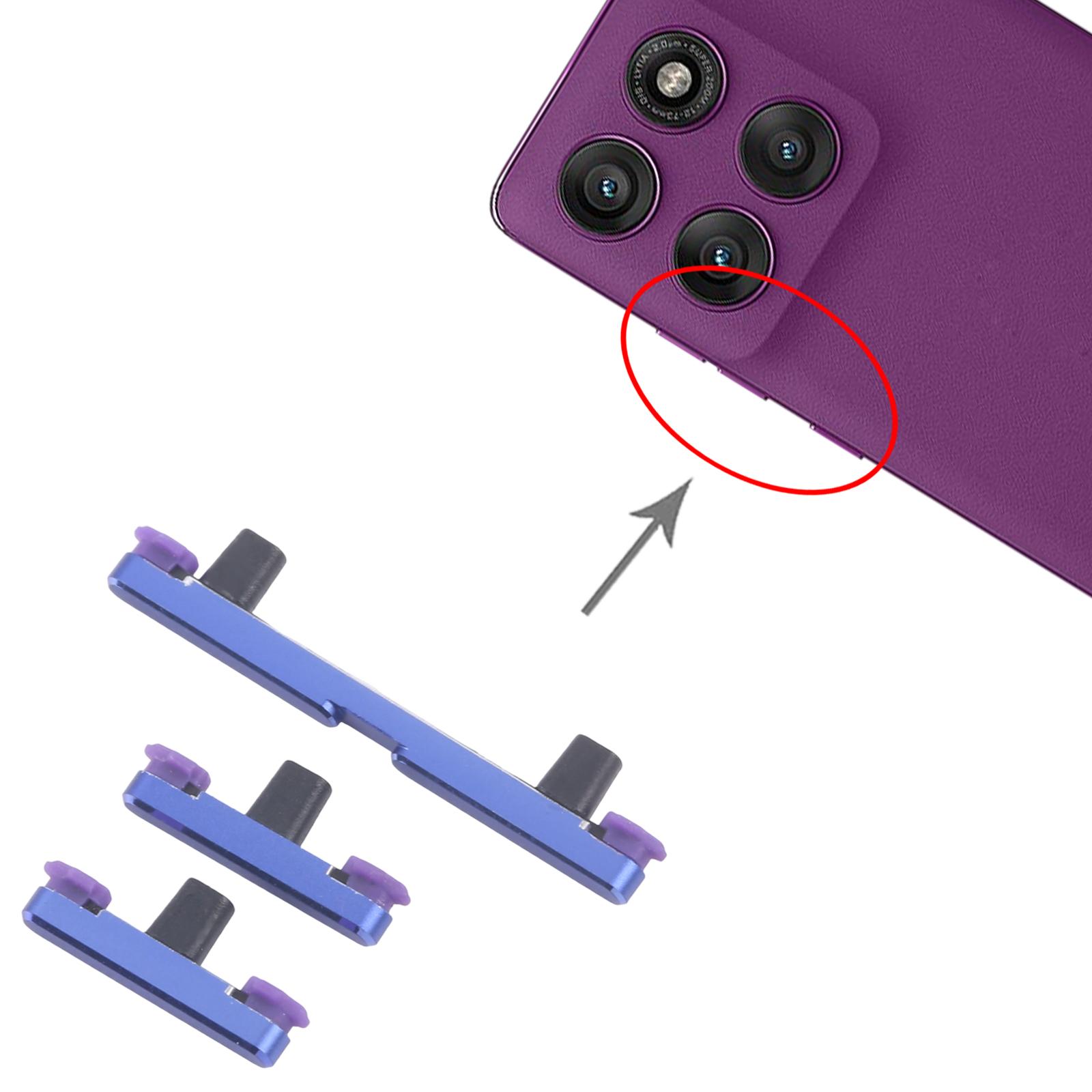 Motorola Edge 60 Pro Blue Power Button Volume Button Replacement - Image 3