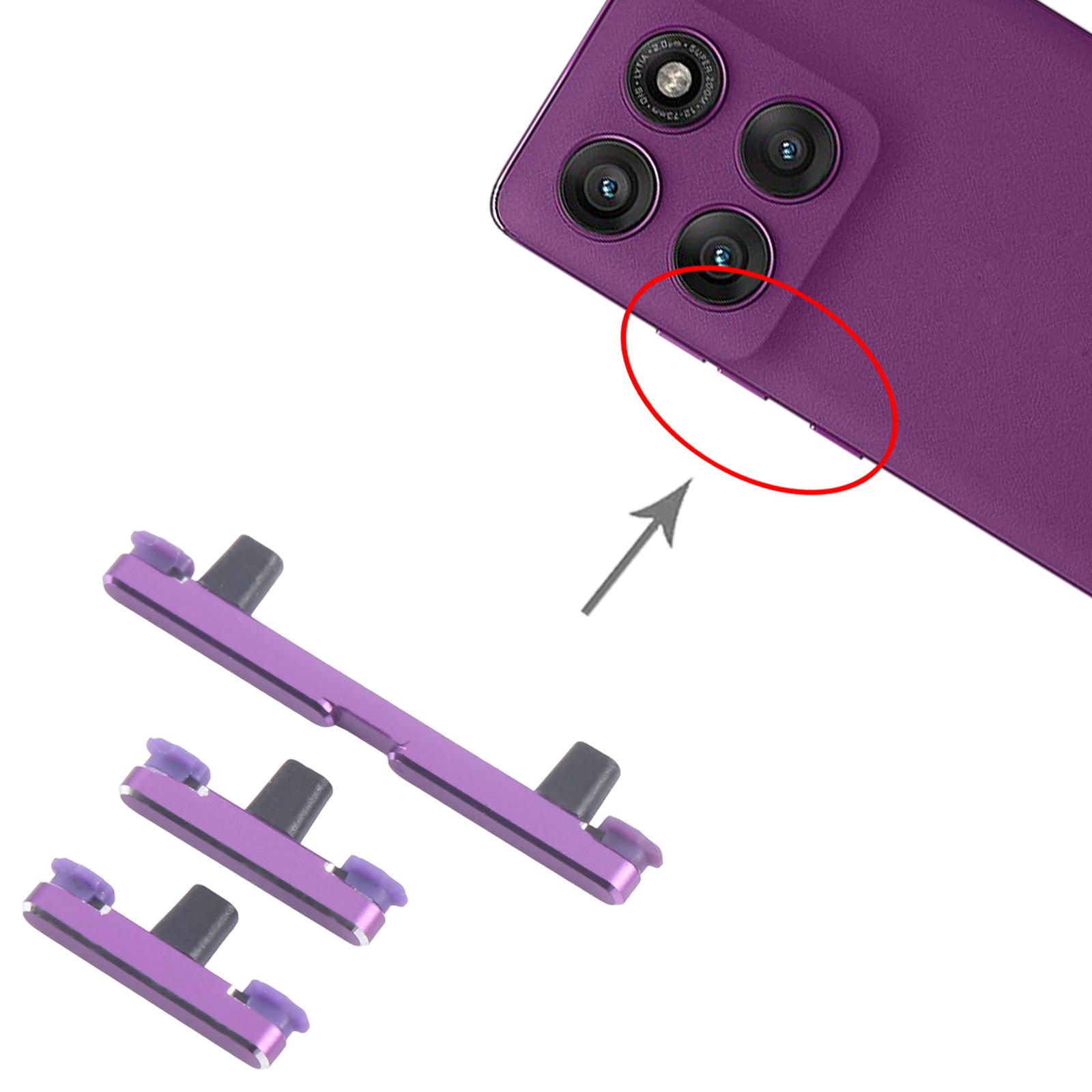 Motorola Edge 60 Pro Purple Power Volume Button Replacement - Image 3