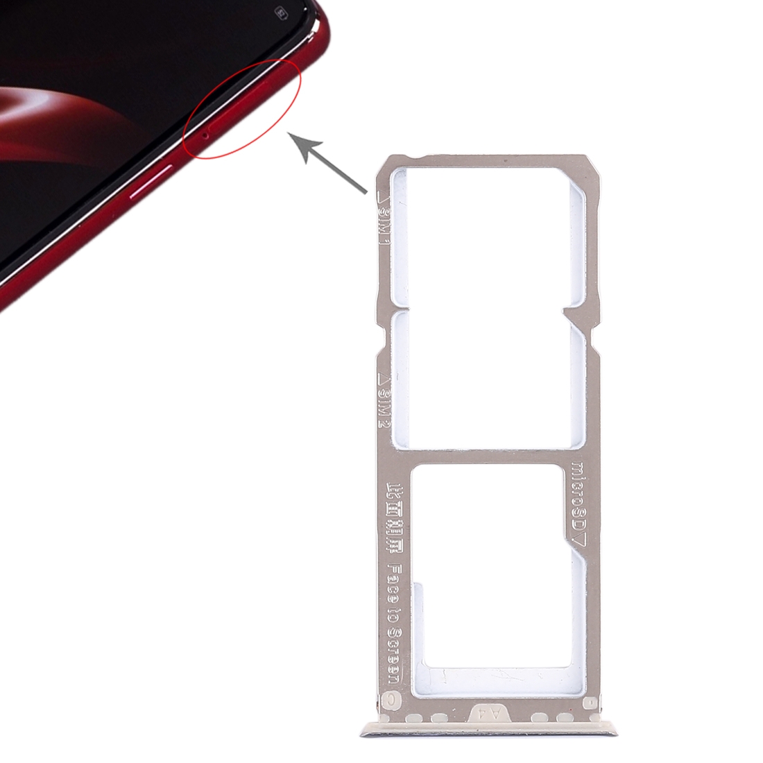 OPPO A3 Blue SIM Card Tray Replacement - Image 4